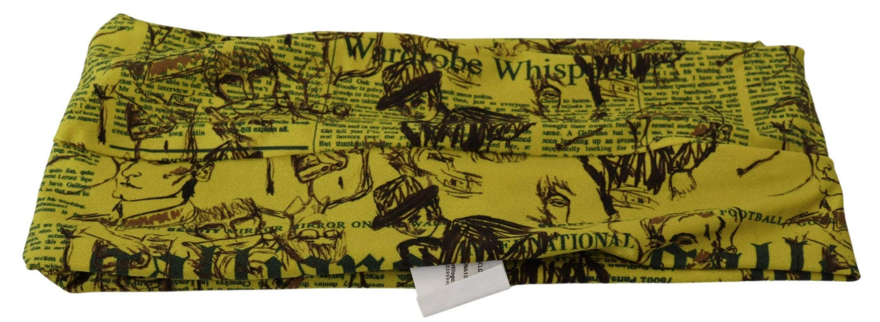 John Galliano Yellow Newspaper Print Cropped Blouse | Regal Royce