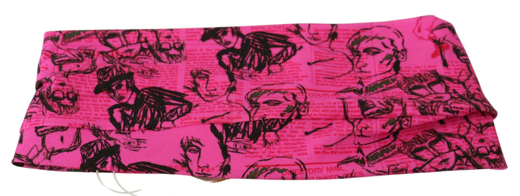 John Galliano Pink Newspaper Print Bra Cropped Blouse | Regal Royce