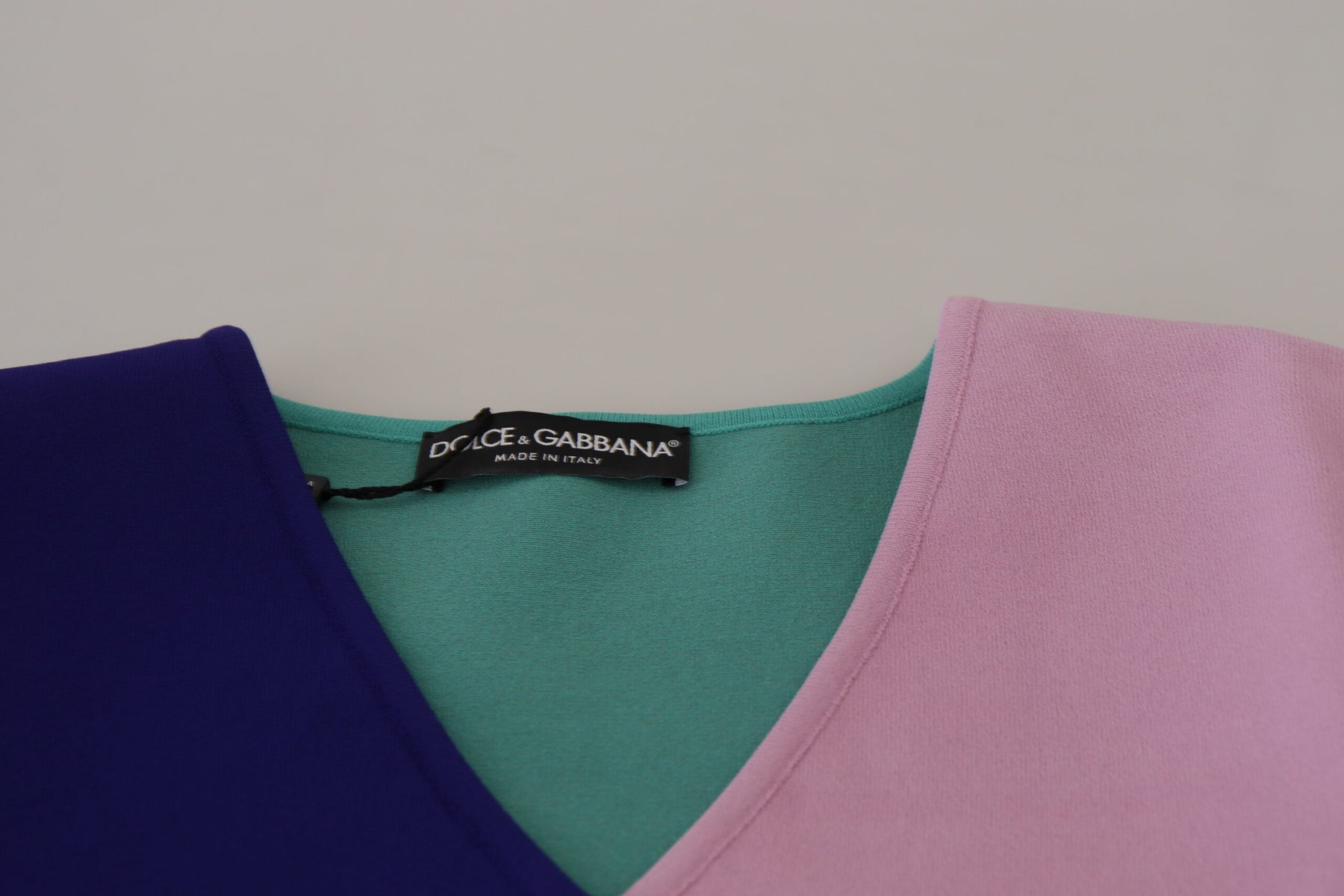 Dolce & Gabbana Multicolor V-neck Viscose Long Sleeves Sweater | Regal Royce