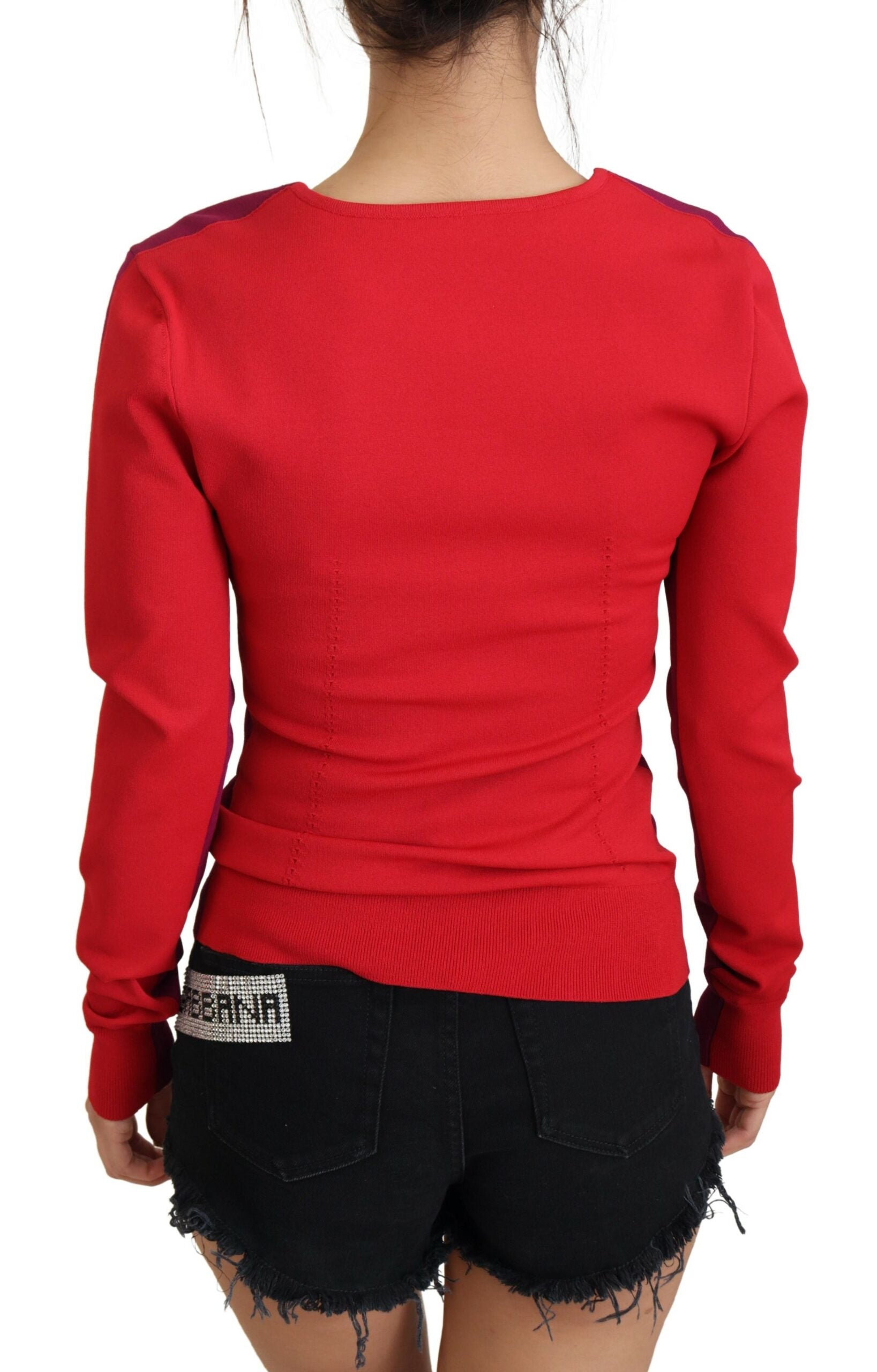 Dolce & Gabbana Multicolor Viscose Square Neck Pullover Sweater | Regal Royce