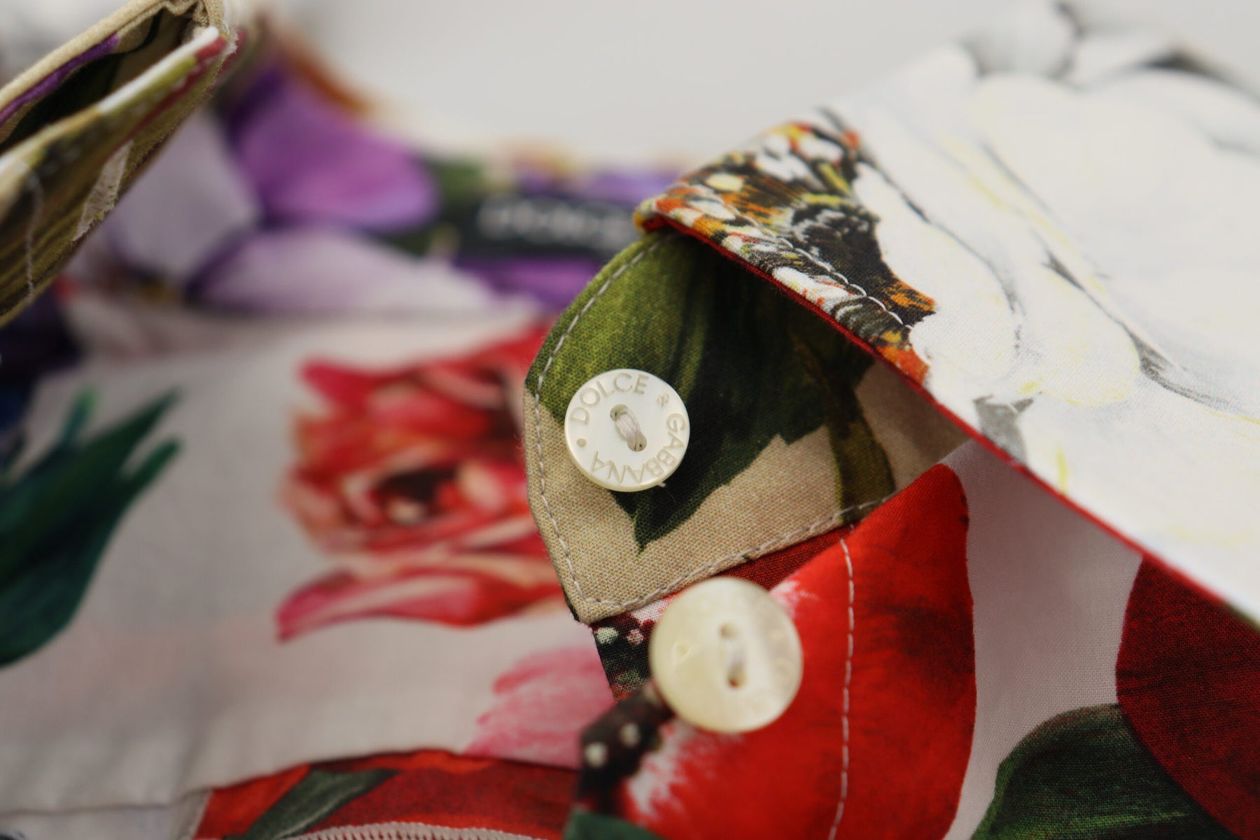 Dolce & Gabbana Multicolor Floral Cotton Collared Blouse Top | Regal Royce