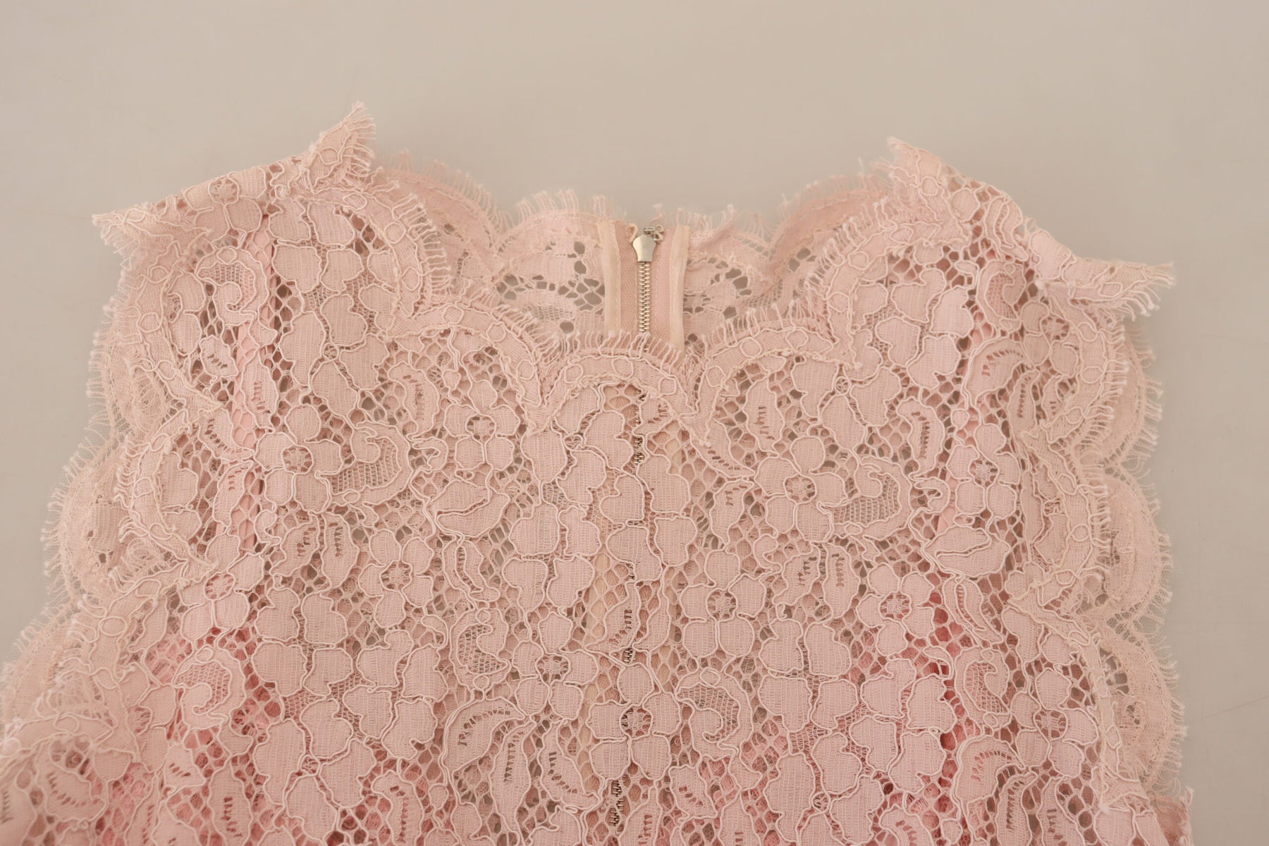 Dolce & Gabbana Pink Floral Lace Sleeveless Tank Blouse Top | Regal Royce