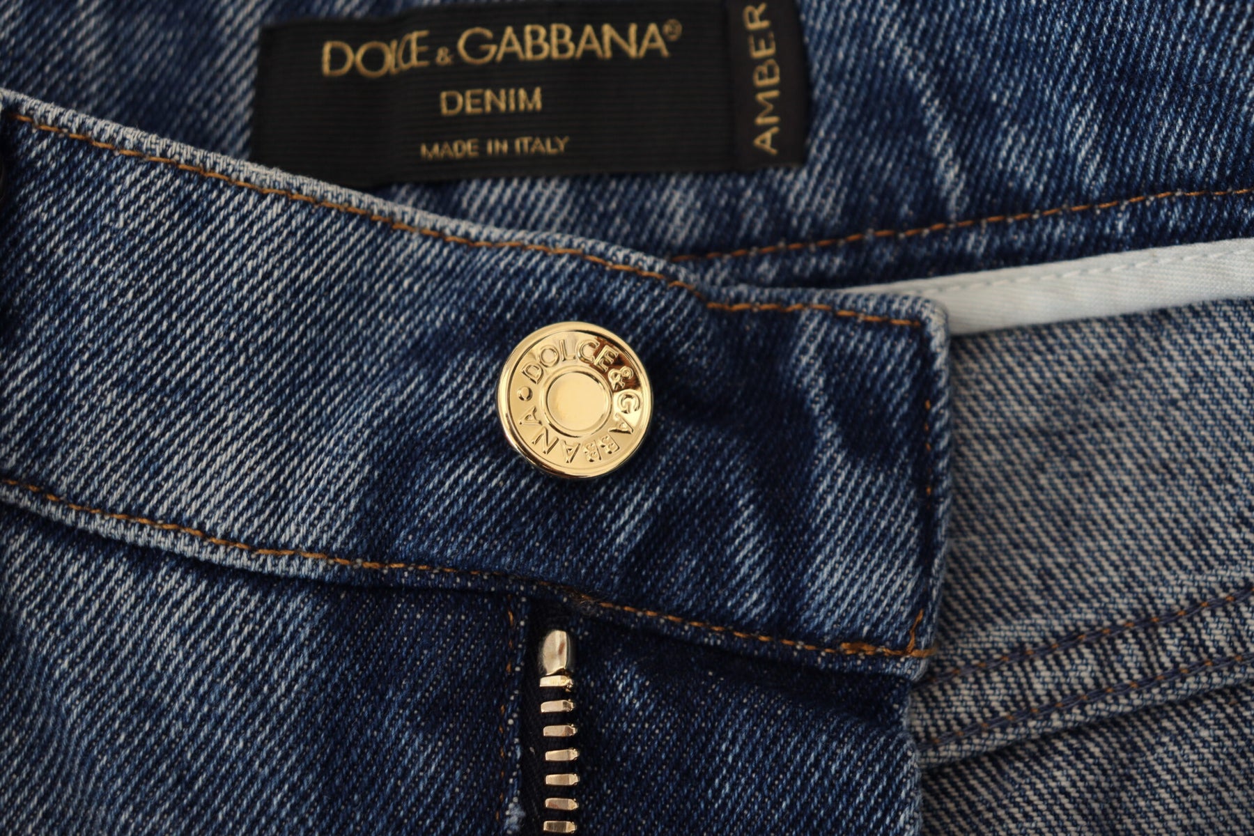 Dolce & Gabbana Blue Tattered Skinny Denim Cotton Jeans | Regal Royce