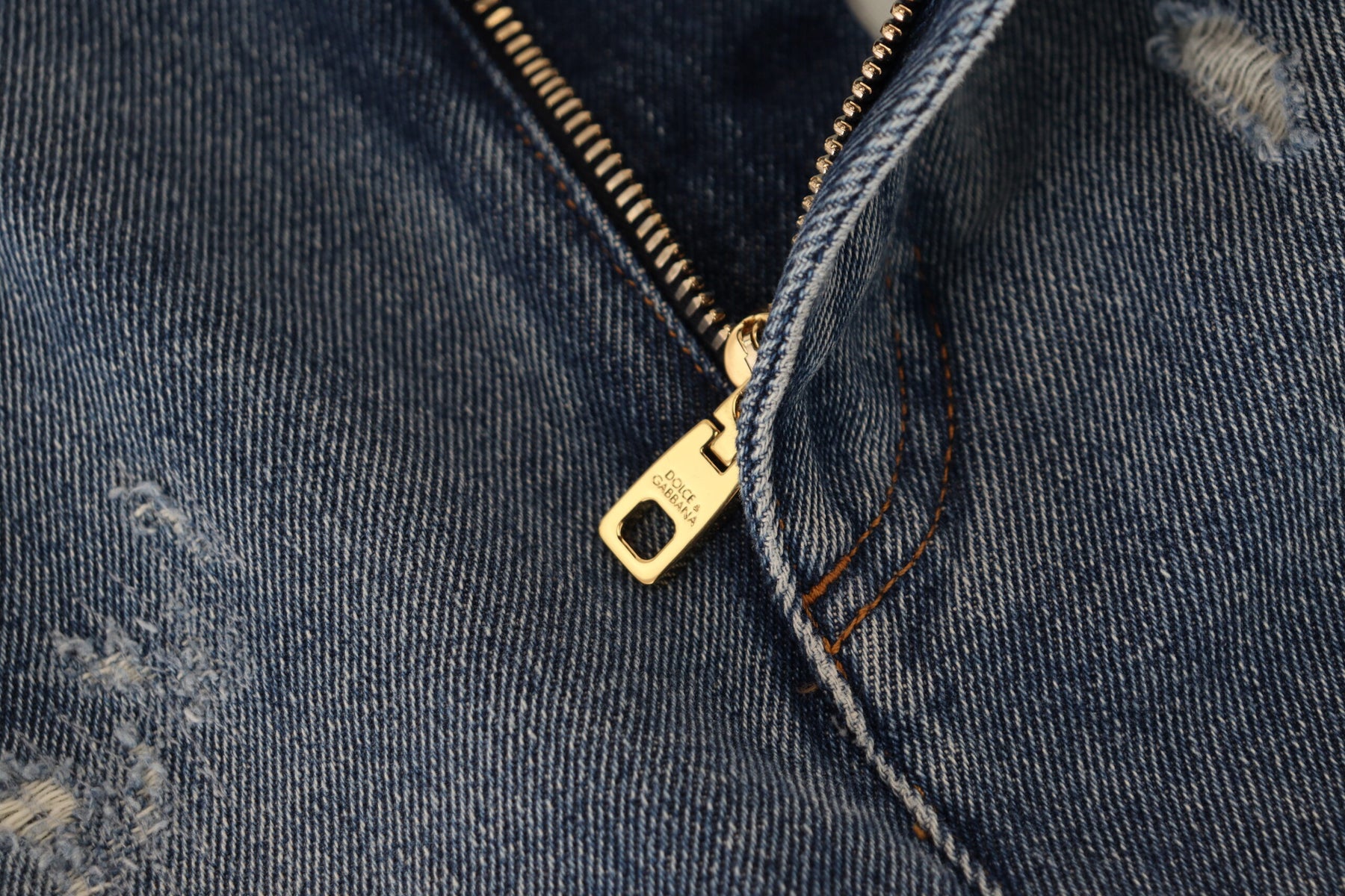 Dolce & Gabbana Blue Tattered Skinny Denim Cotton Jeans | Regal Royce