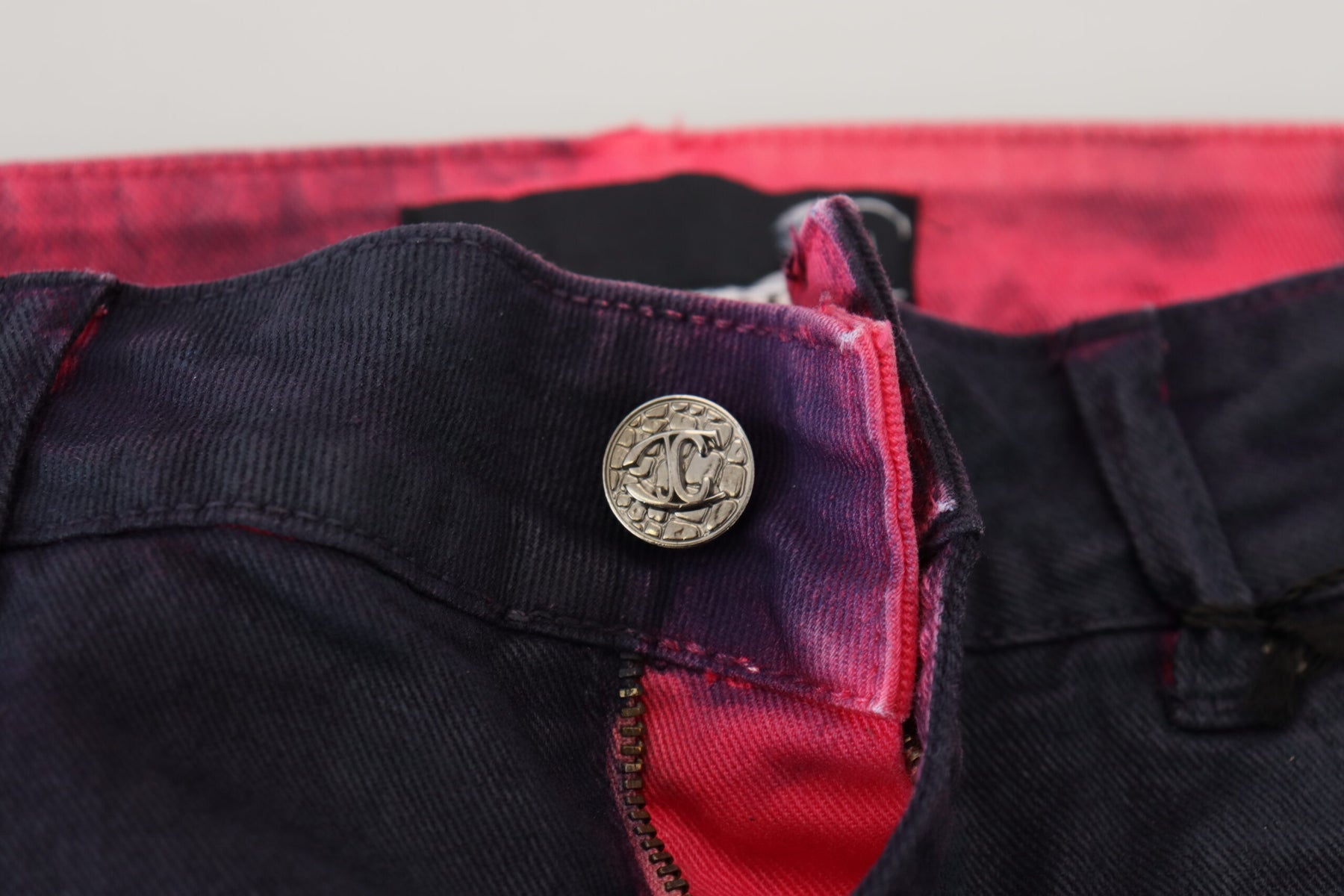 Just Cavalli Black Low Waist Slim Fit Women Casual Denim Jeans | Regal Royce