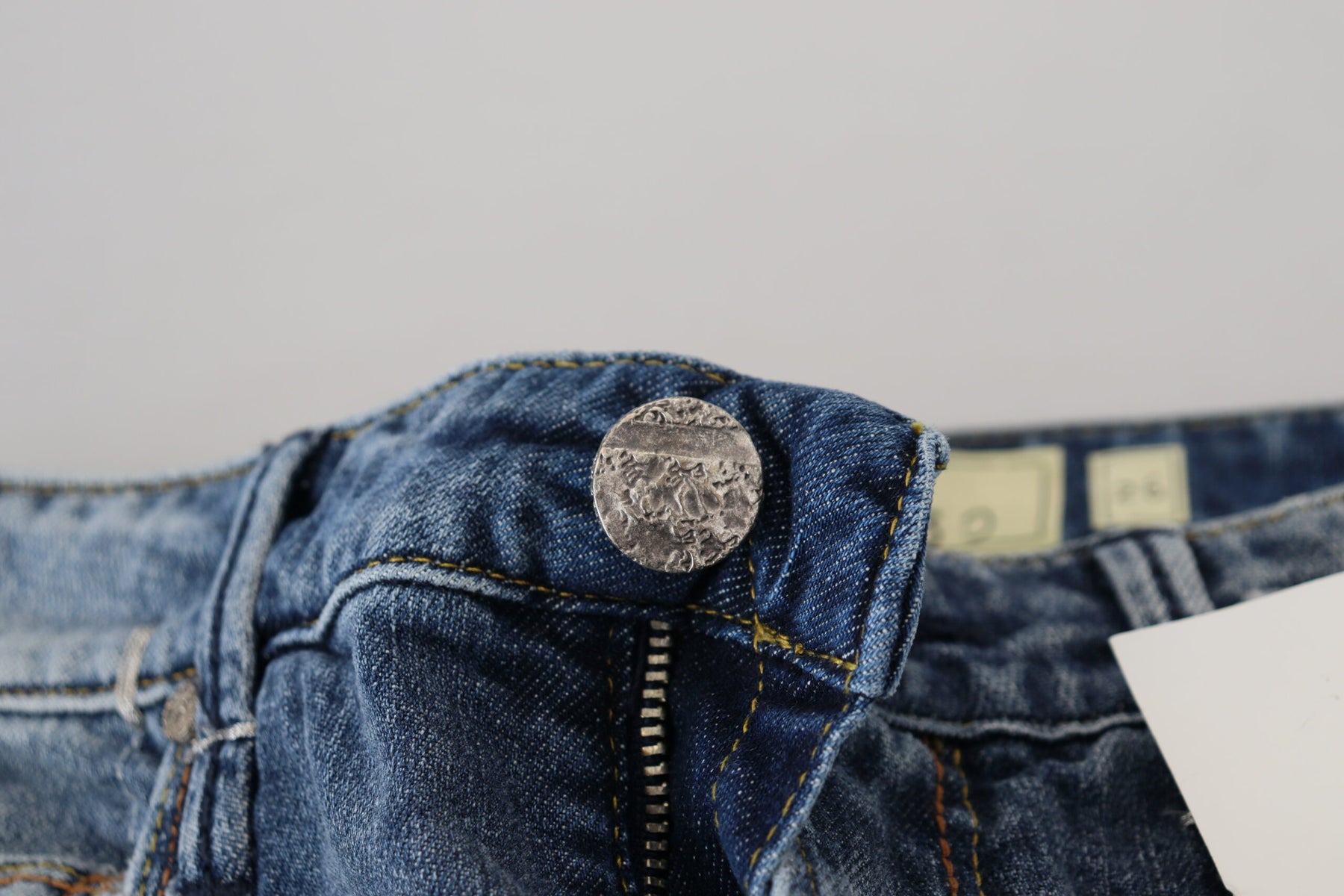 Acht Blue Washed Cotton Low Waist Women Casual Jeans | Regal Royce