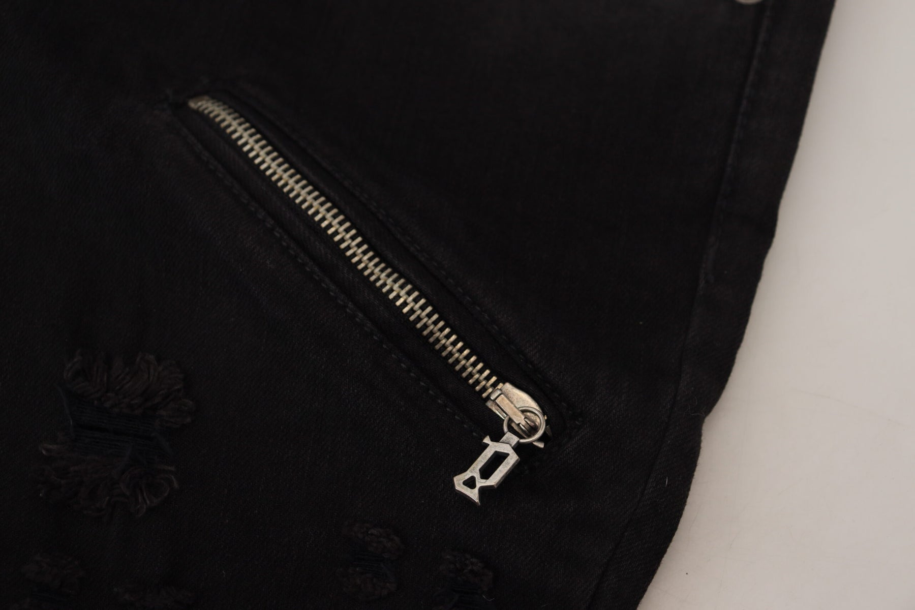 John Galliano Black Cotton Mid Waist Skinny Slim Fit Denim Jeans | Regal Royce