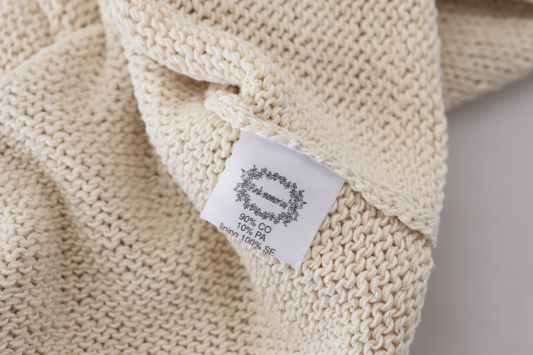 PINK MEMORIES Beige Cotton Blend Sleeveless Round Neck Tank Top | Regal Royce