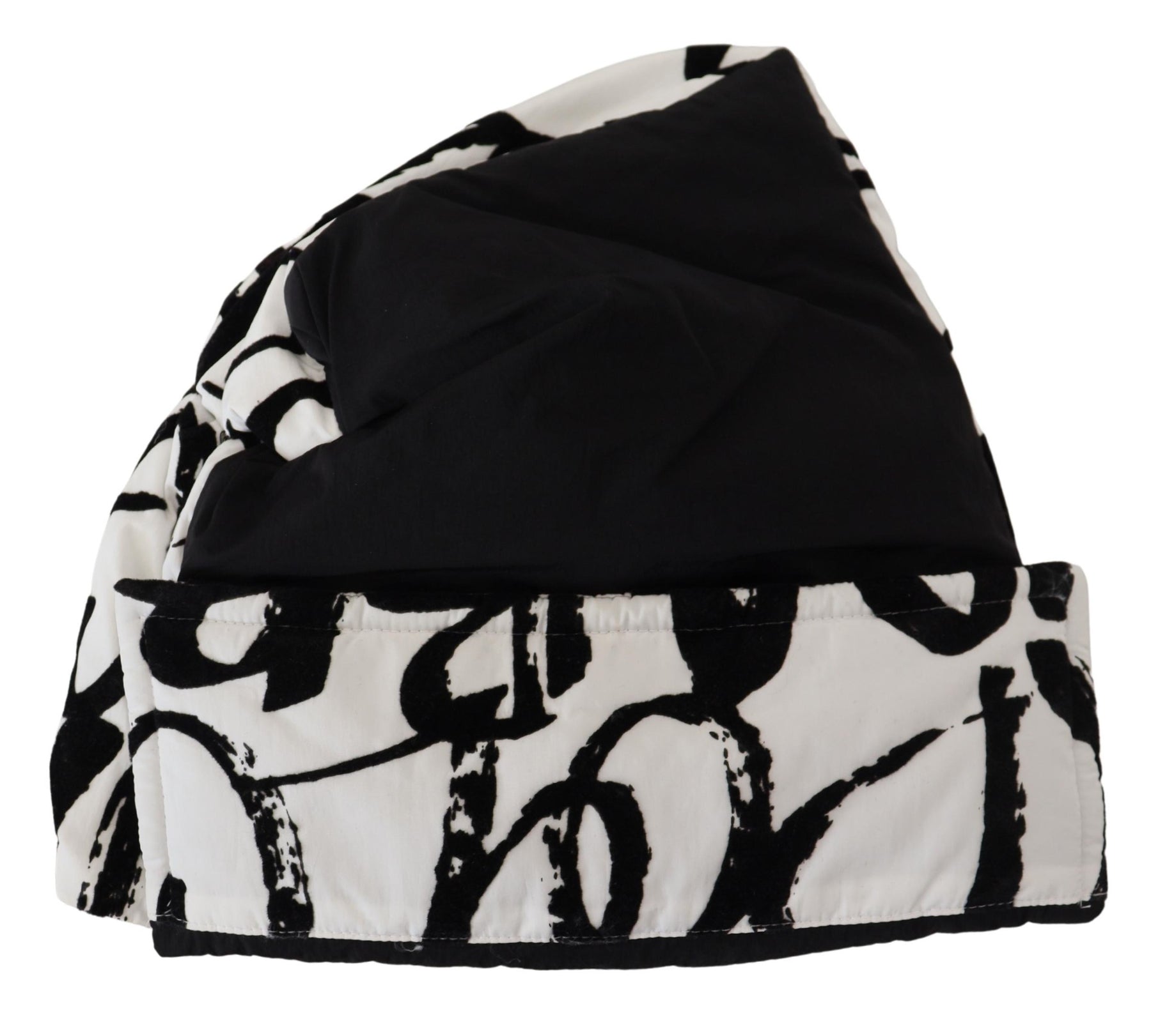Dolce & Gabbana White Printed Nylon Women Winter Beanie Cap Hat | Regal Royce
