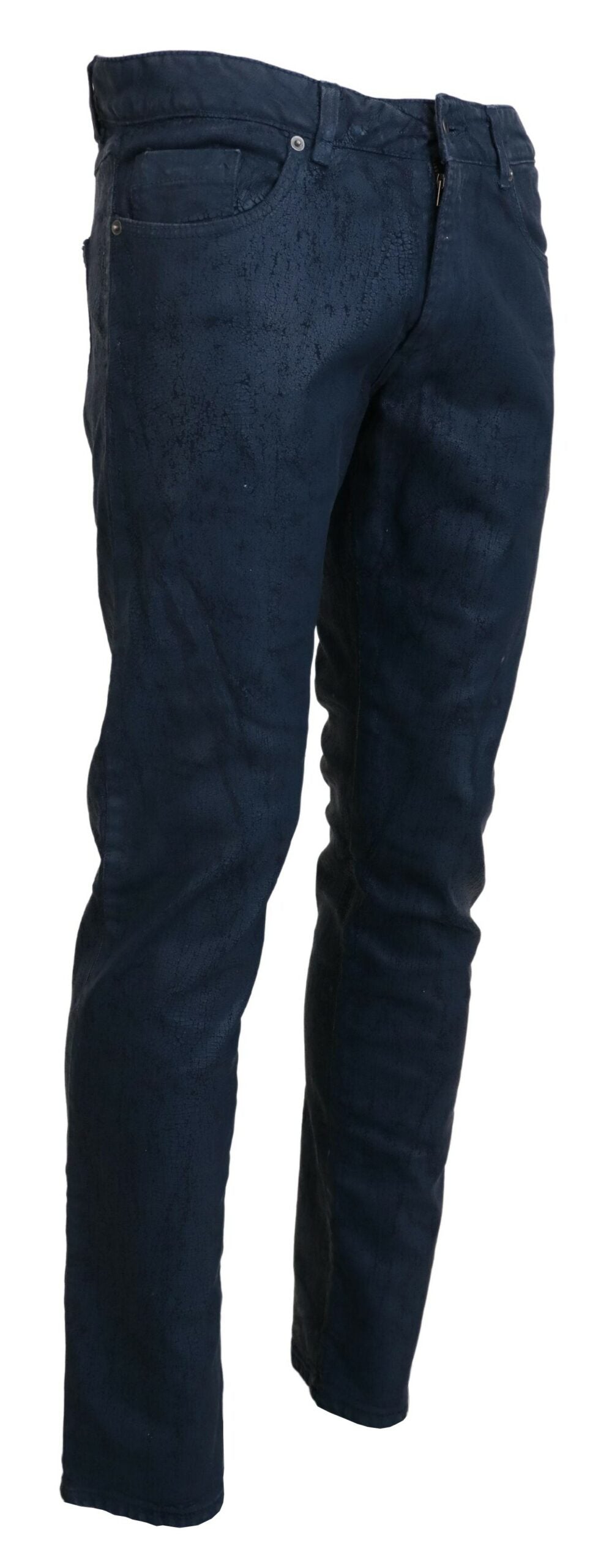 Exte Blue Cotton Tapered Slim Fit Men Casual Denim Jeans | Regal Royce
