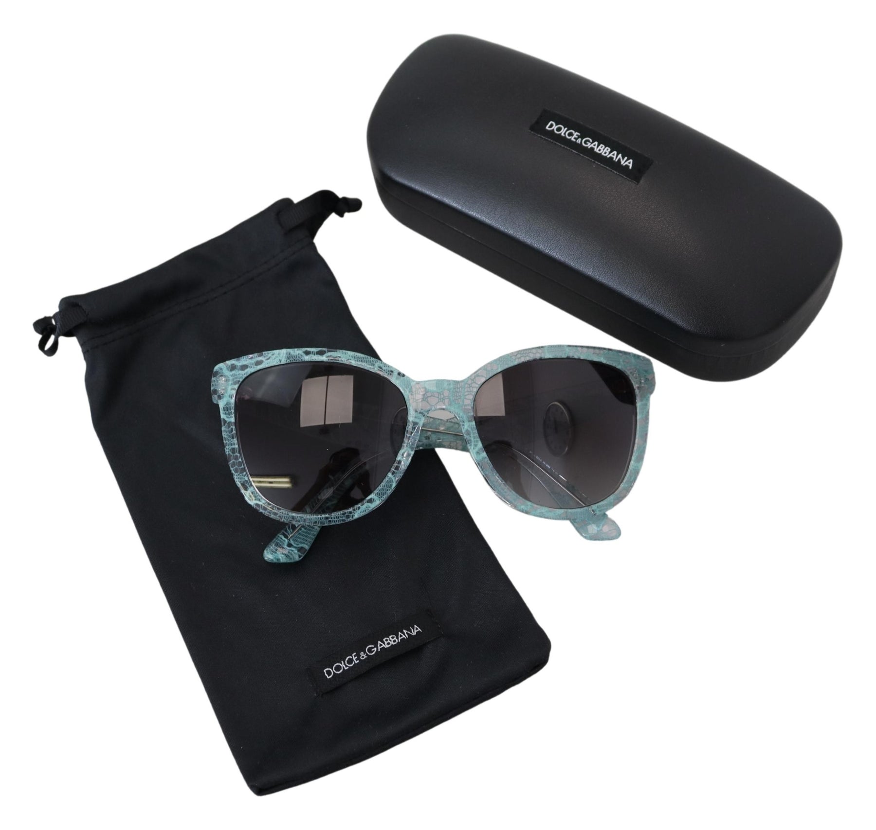 Dolce & Gabbana Blue DG4190 Lace Crystal Acetate Butterfly Sunglasses | Regal Royce