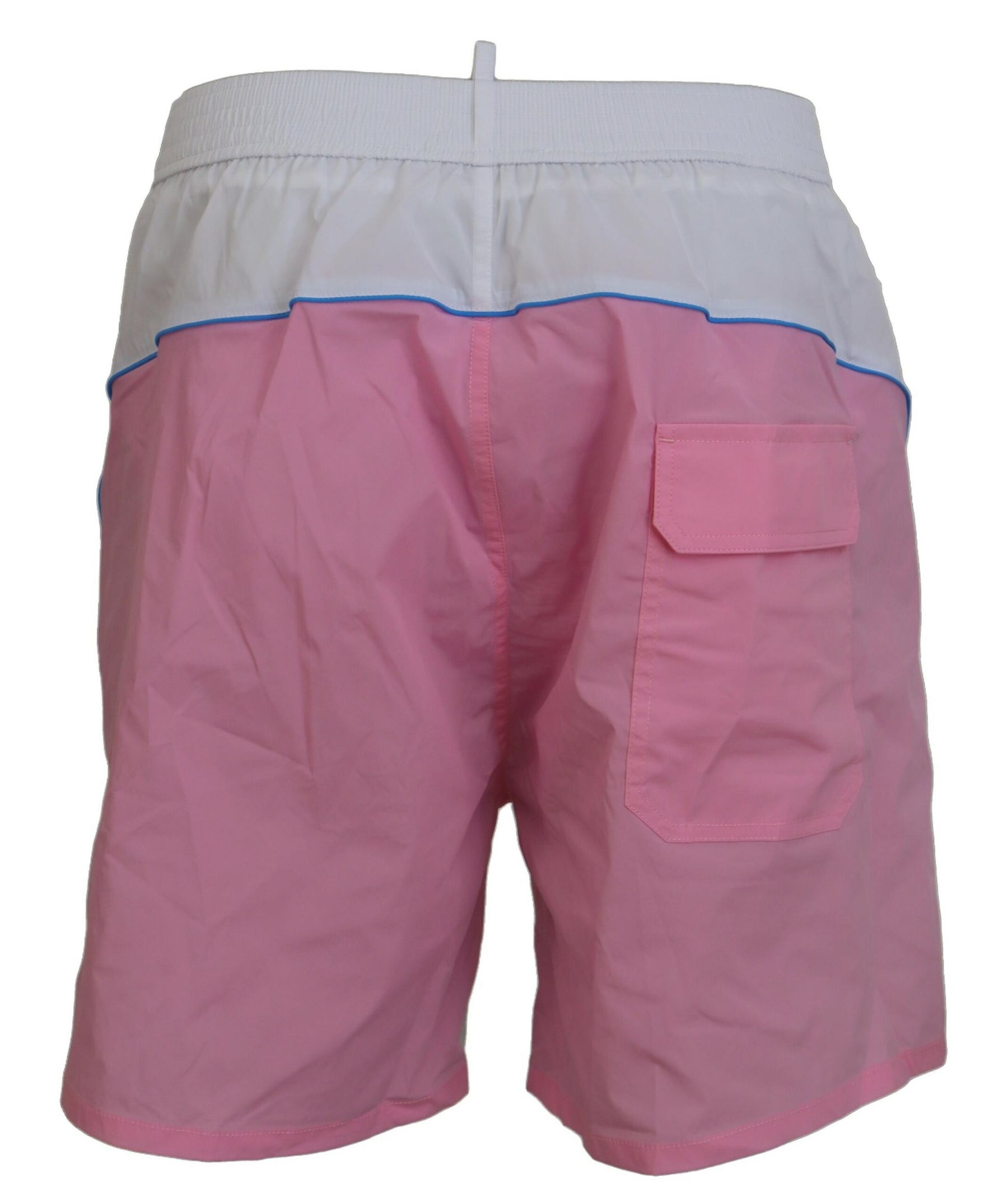 Dsquared² White Pink Logo Print Men Beachwear Shorts Swimwear | Regal Royce
