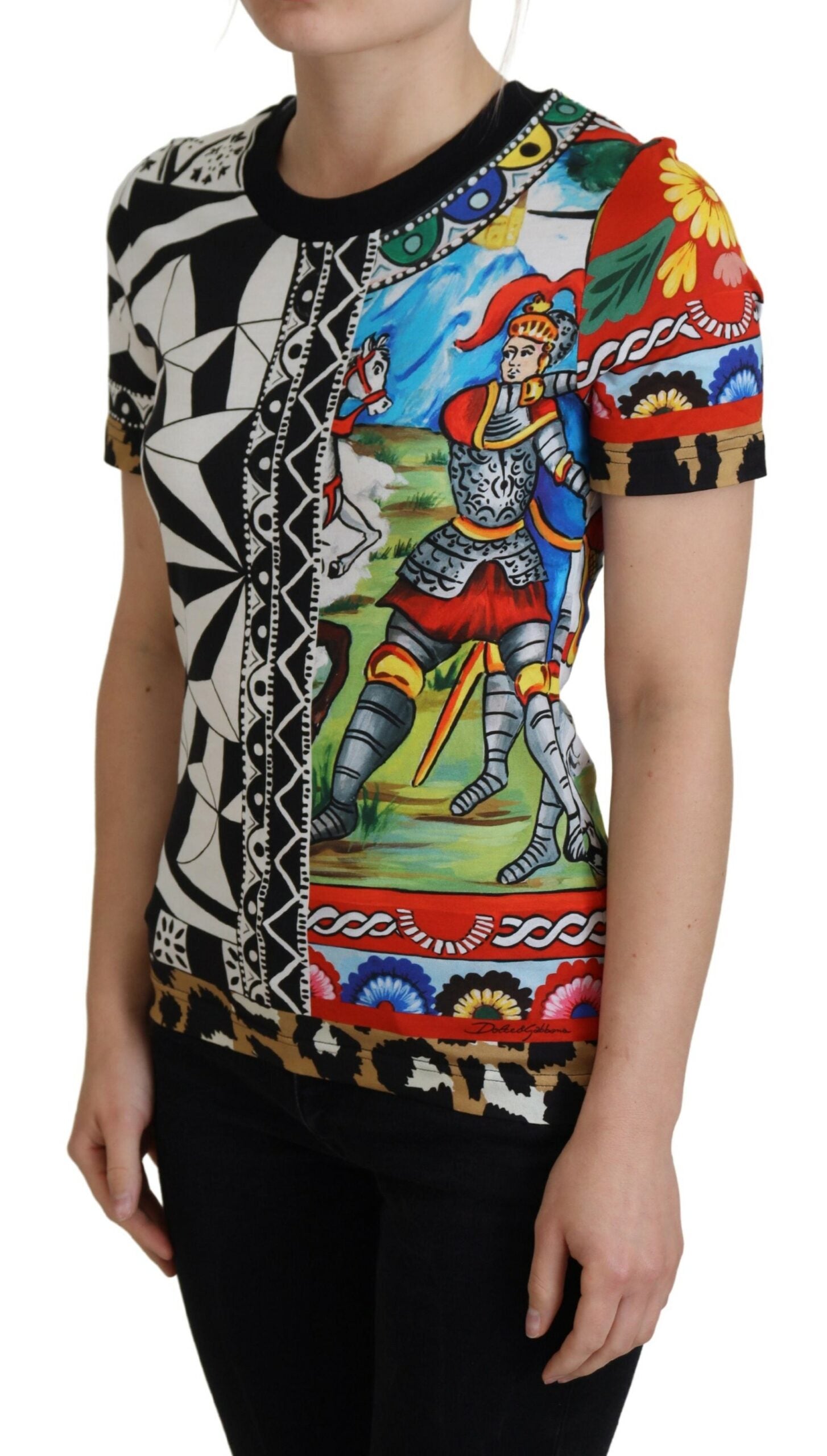 Dolce & Gabbana Multicolor Printed Women Exclusive Shirt Top | Regal Royce