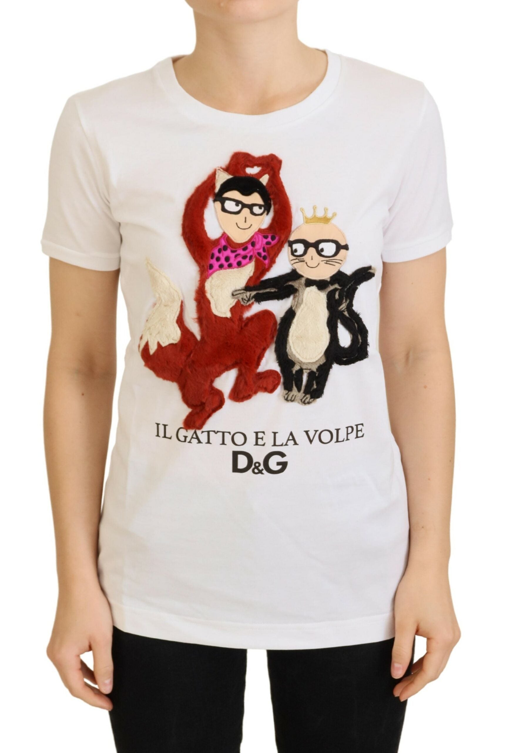 Dolce & Gabbana T-shirt Top White Textured Short Sleeve | Regal Royce