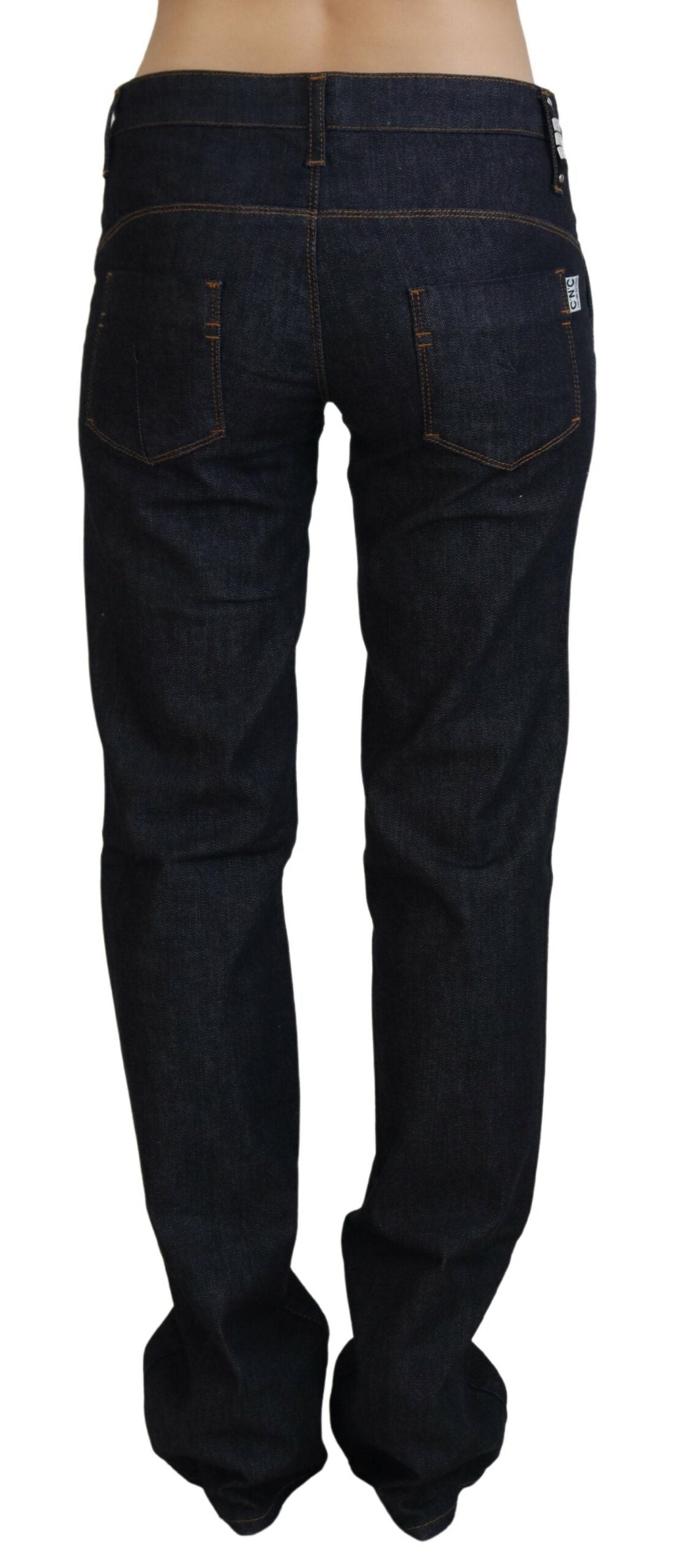 Costume National Blue Low Waist Straight Denim Pants Jeans | Regal Royce
