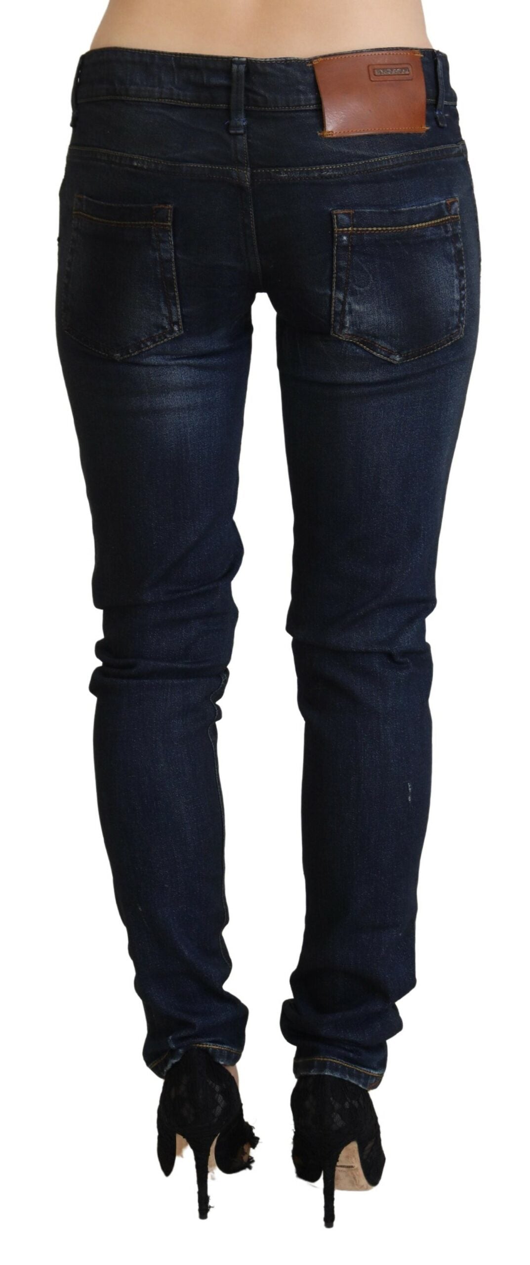Acht Blue Low Waist Slim Fit Women Denim Jeans | Regal Royce