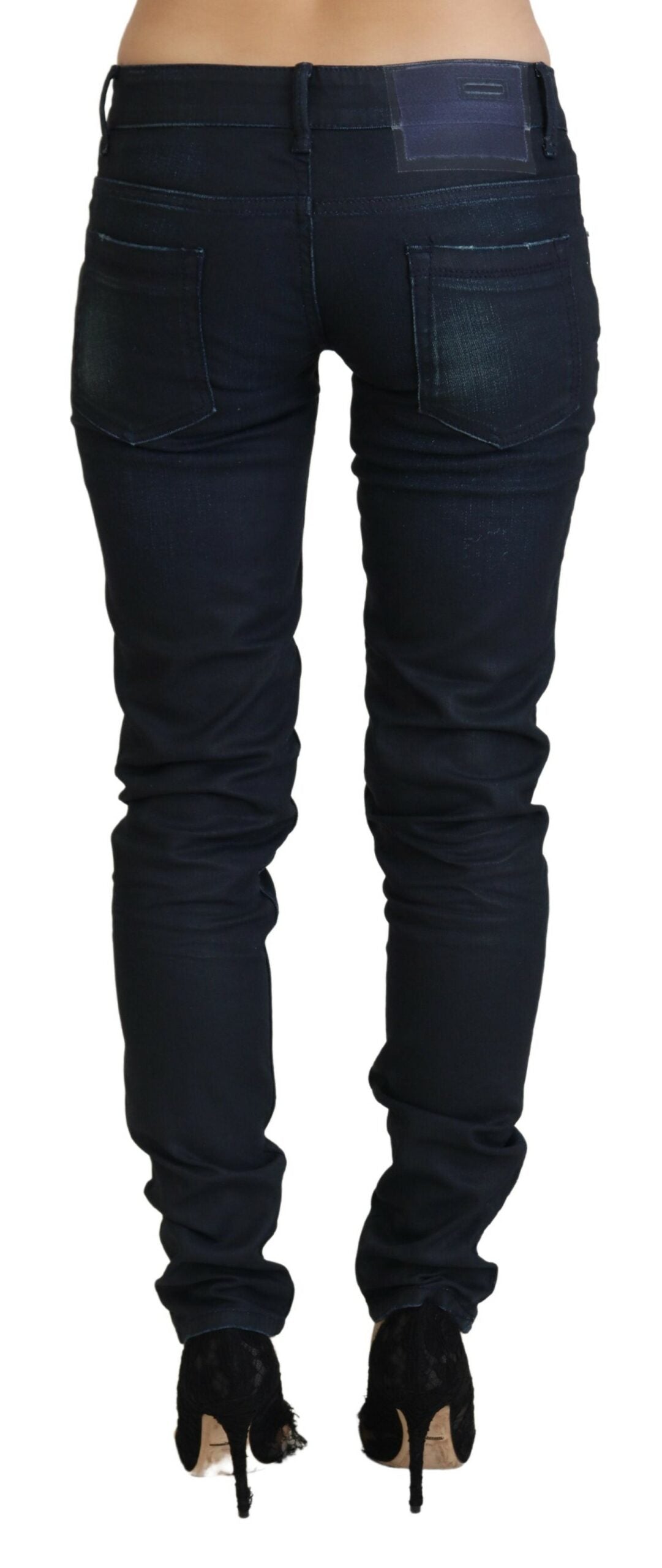 Acht Blue Low Waist Slim Fit Women Denim Jeans | Regal Royce