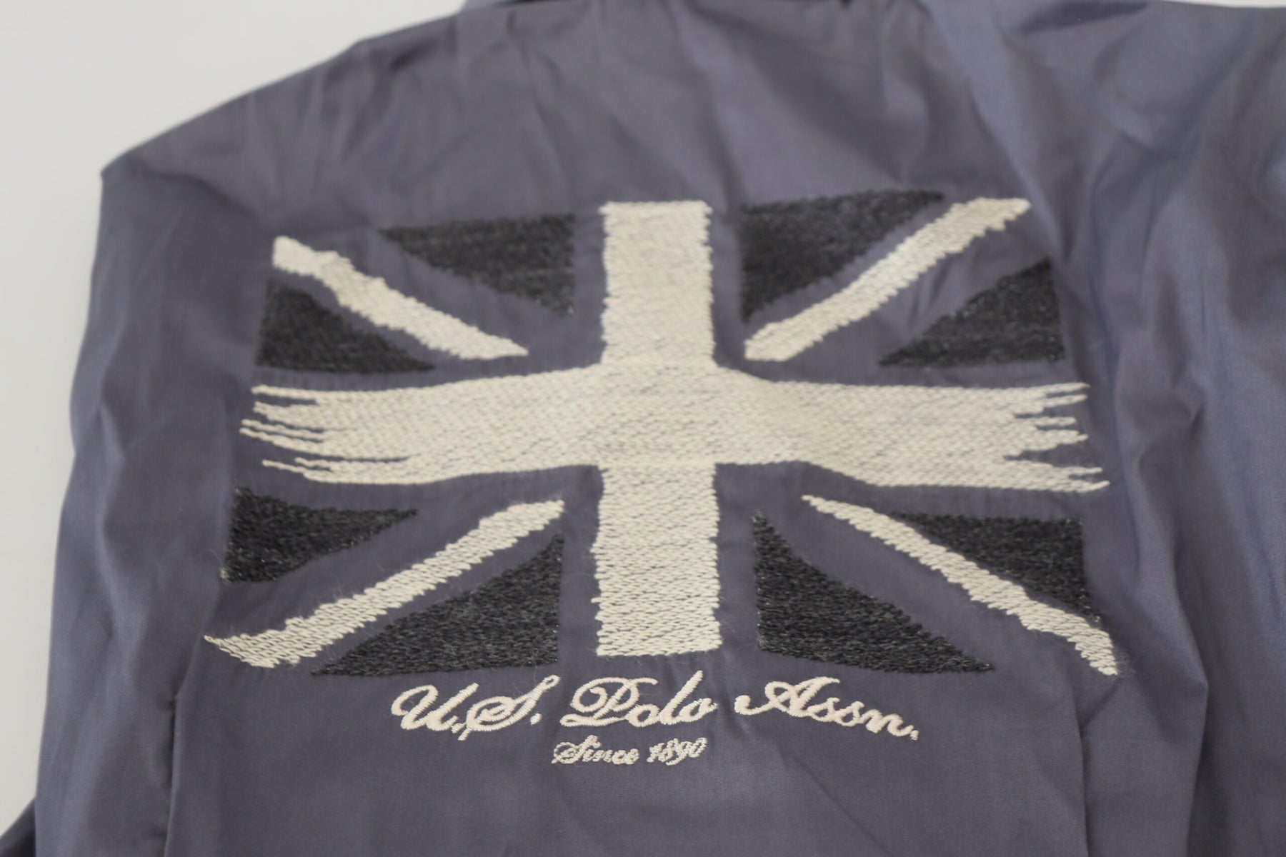 U.S. POLO ASSN. Gray Printed Long Sleeves Collared Top | Regal Royce