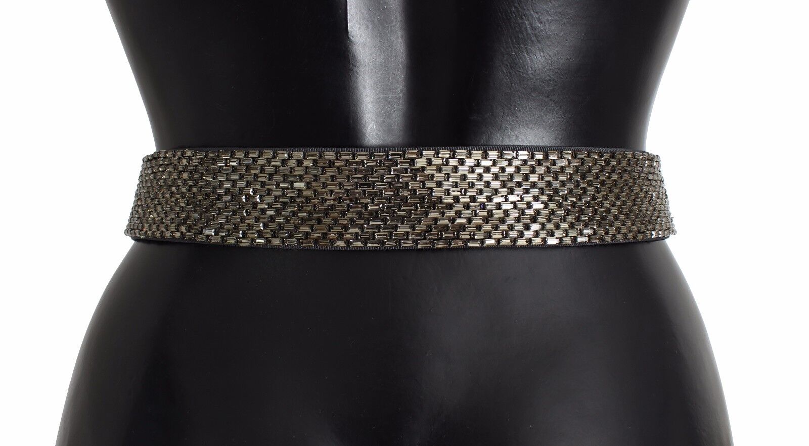 Dolce & Gabbana Multicolor Wide Crystal Buckle Sequined Belt | Regal Royce