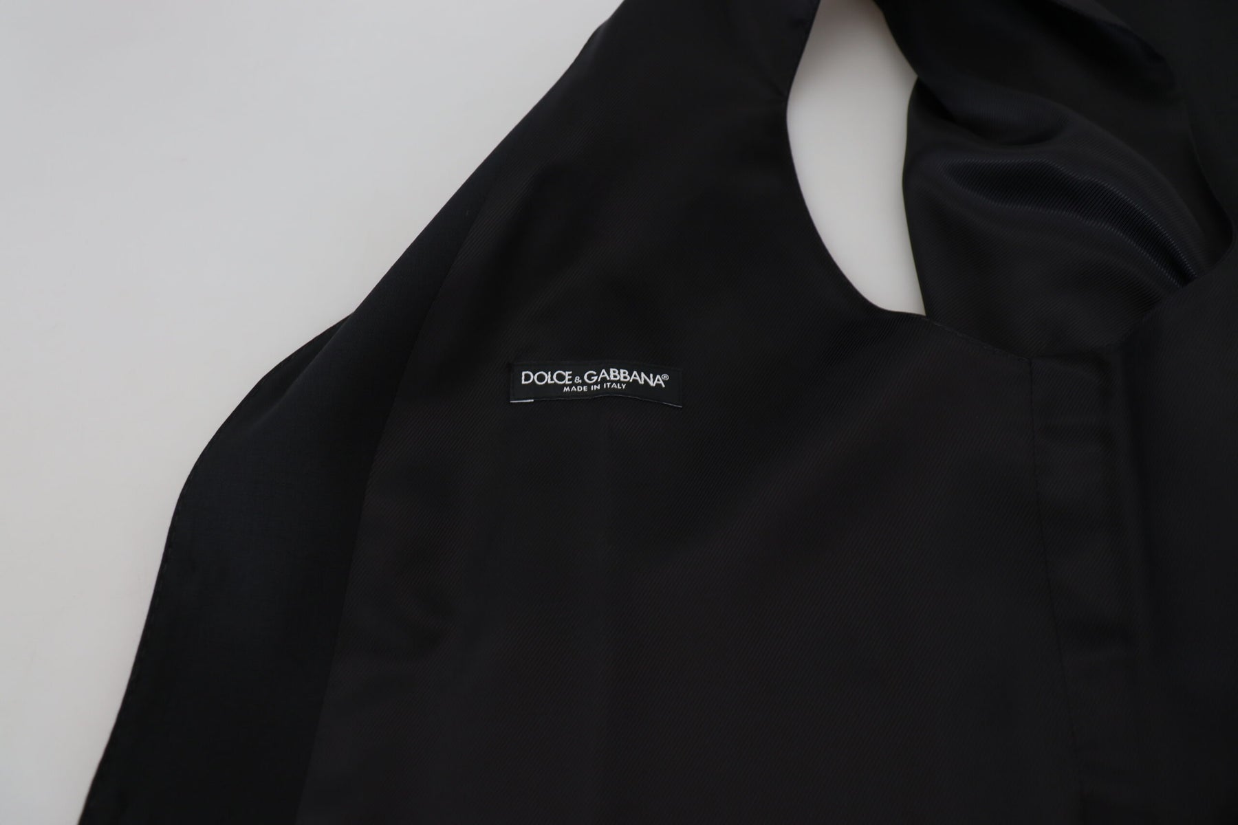 Dolce & Gabbana Black Virgin Wool Waistcoat Formal Vest | Regal Royce