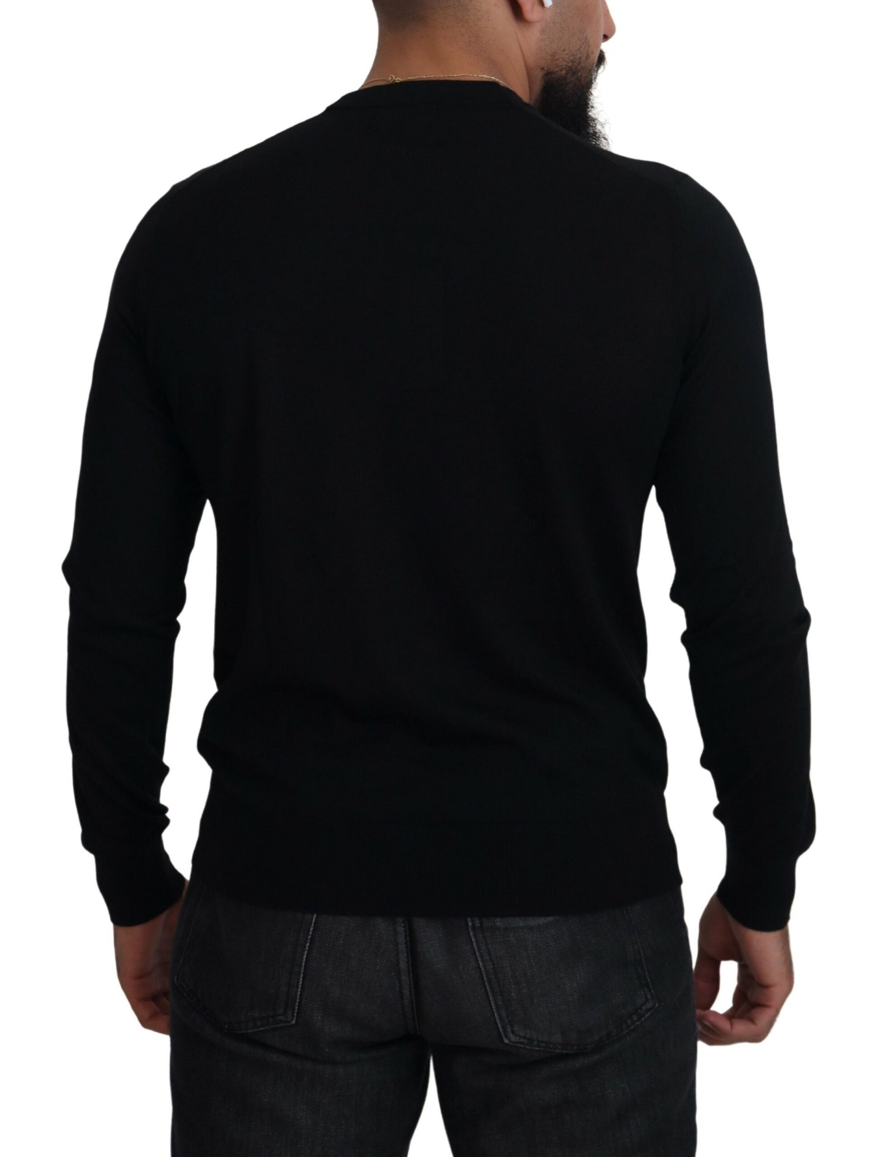 Dolce & Gabbana Black Cashmere Button Down Cardigan Sweater | Regal Royce