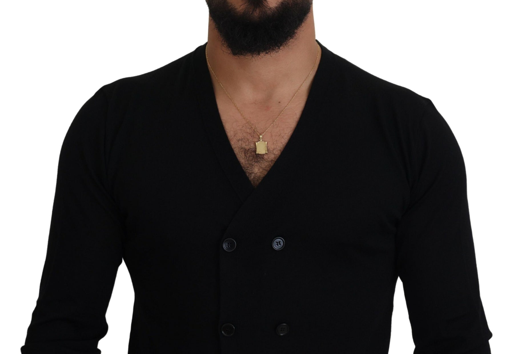 Dolce & Gabbana Black Cashmere Button Down Cardigan Sweater | Regal Royce