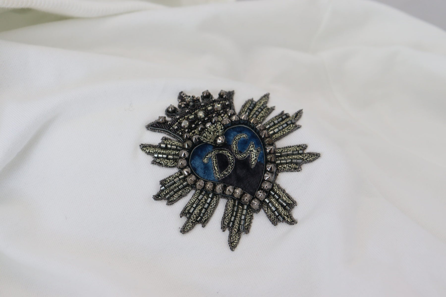 Dolce & Gabbana White Cotton Hooded Sweatshirt Logo Sweater | Regal Royce