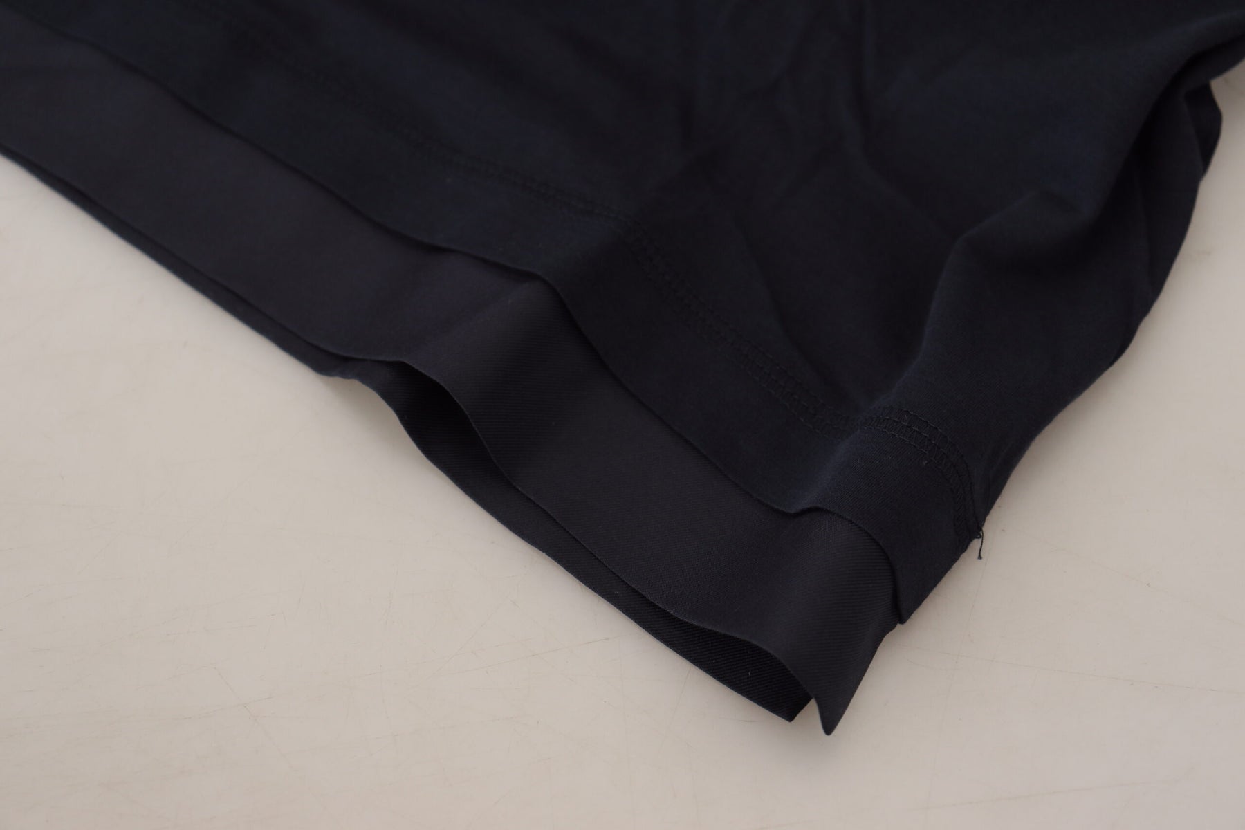 Dolce & Gabbana Blue Cotton Button Crewneck Pullover Sweater | Regal Royce