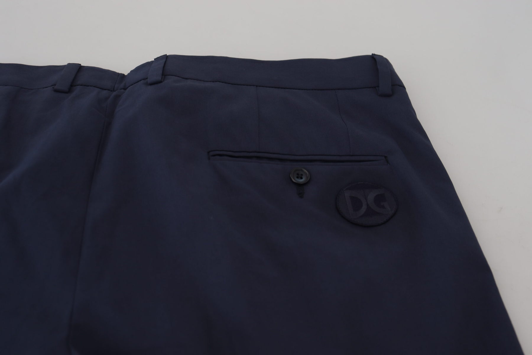 Dolce & Gabbana Dark Blue Cotton Chino Formal Pants | Regal Royce