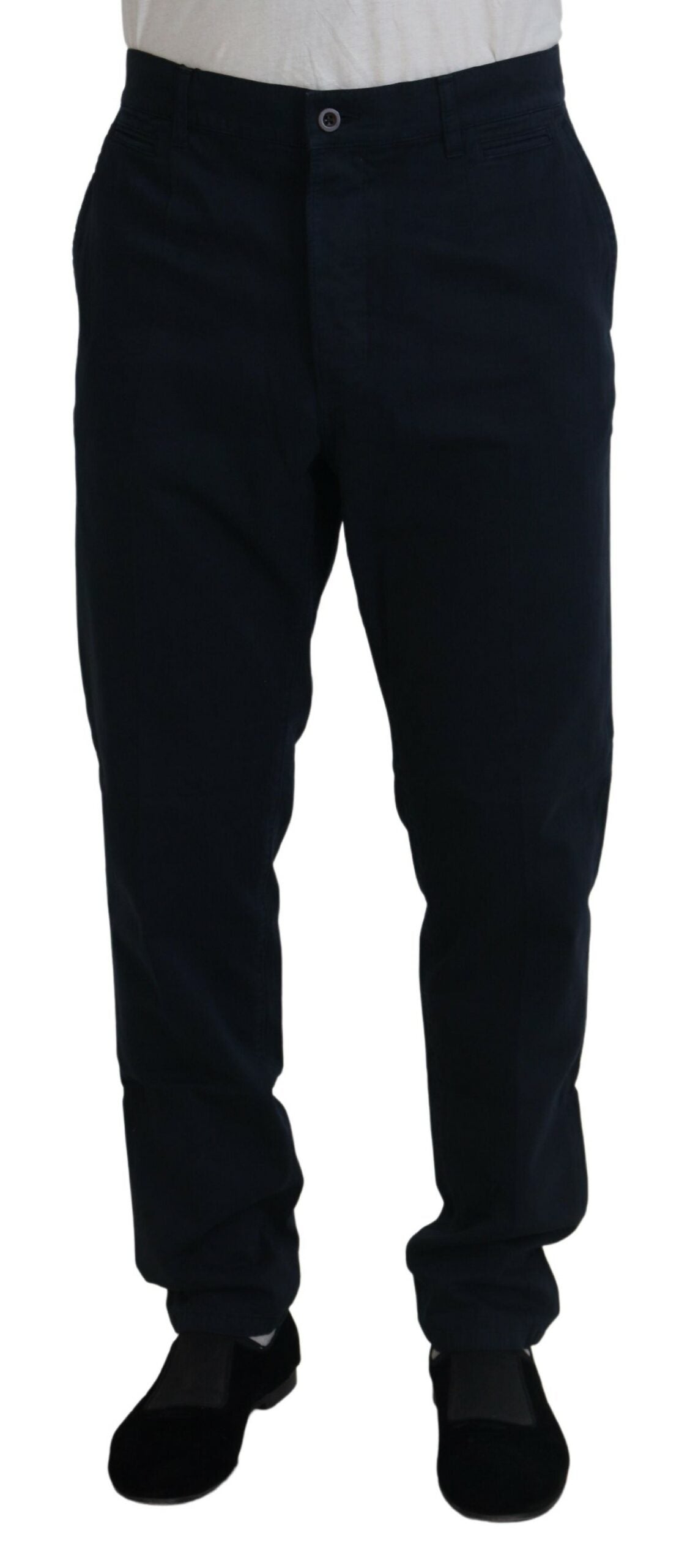 Dolce & Gabbana Blue Cotton Dress Formal Men Pants | Regal Royce