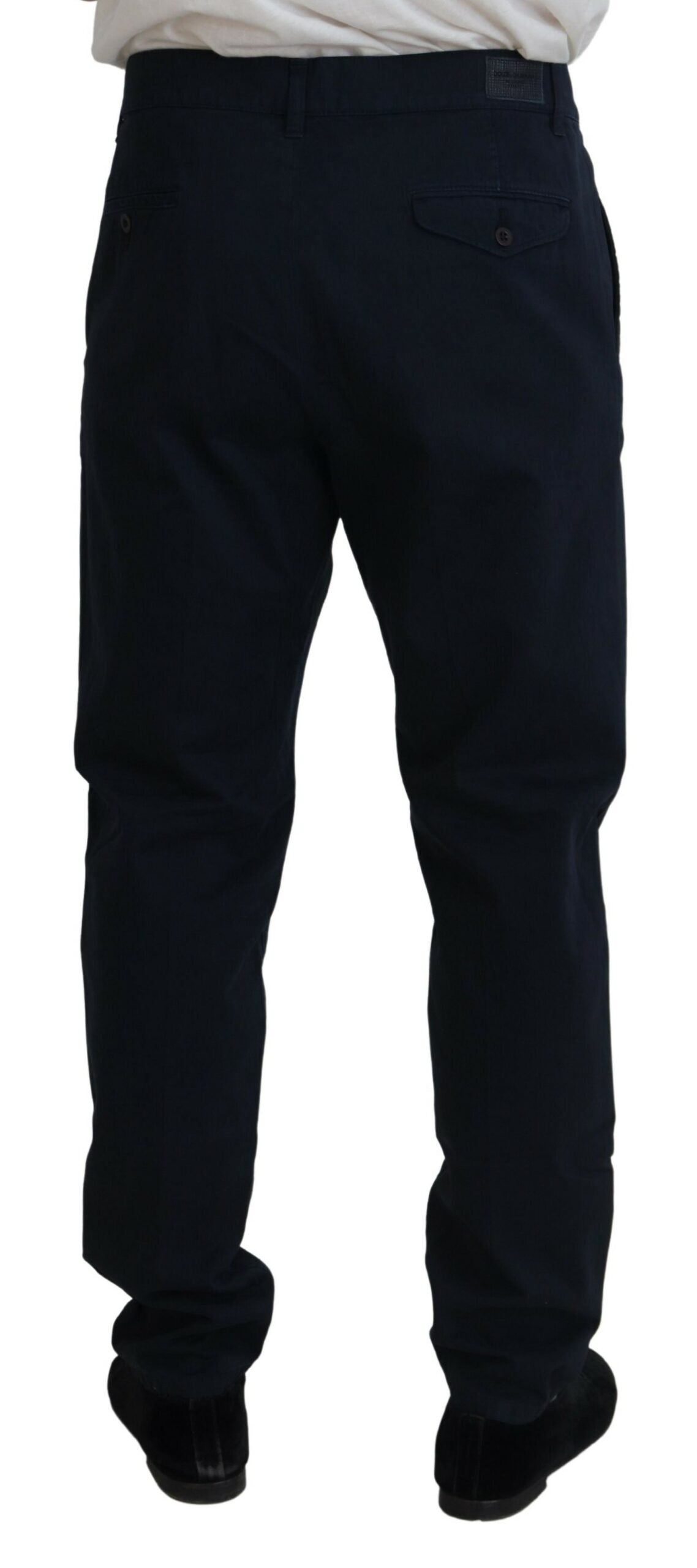 Dolce & Gabbana Blue Cotton Dress Formal Men Pants | Regal Royce