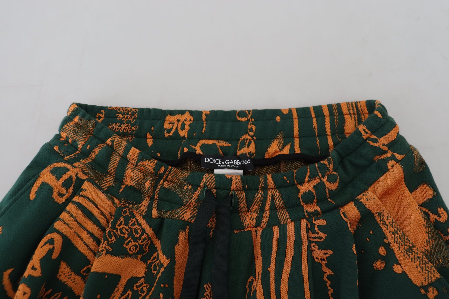 Dolce & Gabbana Multicolor Logo Print Silk Cargo Jogger Pants | Regal Royce