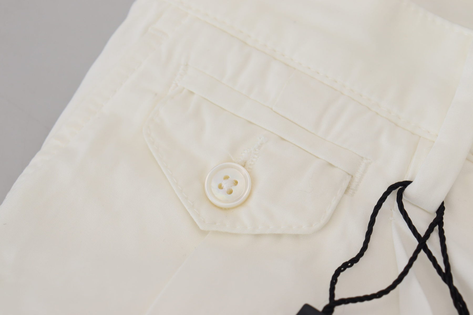 Dolce & Gabbana White Cotton Skinny Chino Pants | Regal Royce