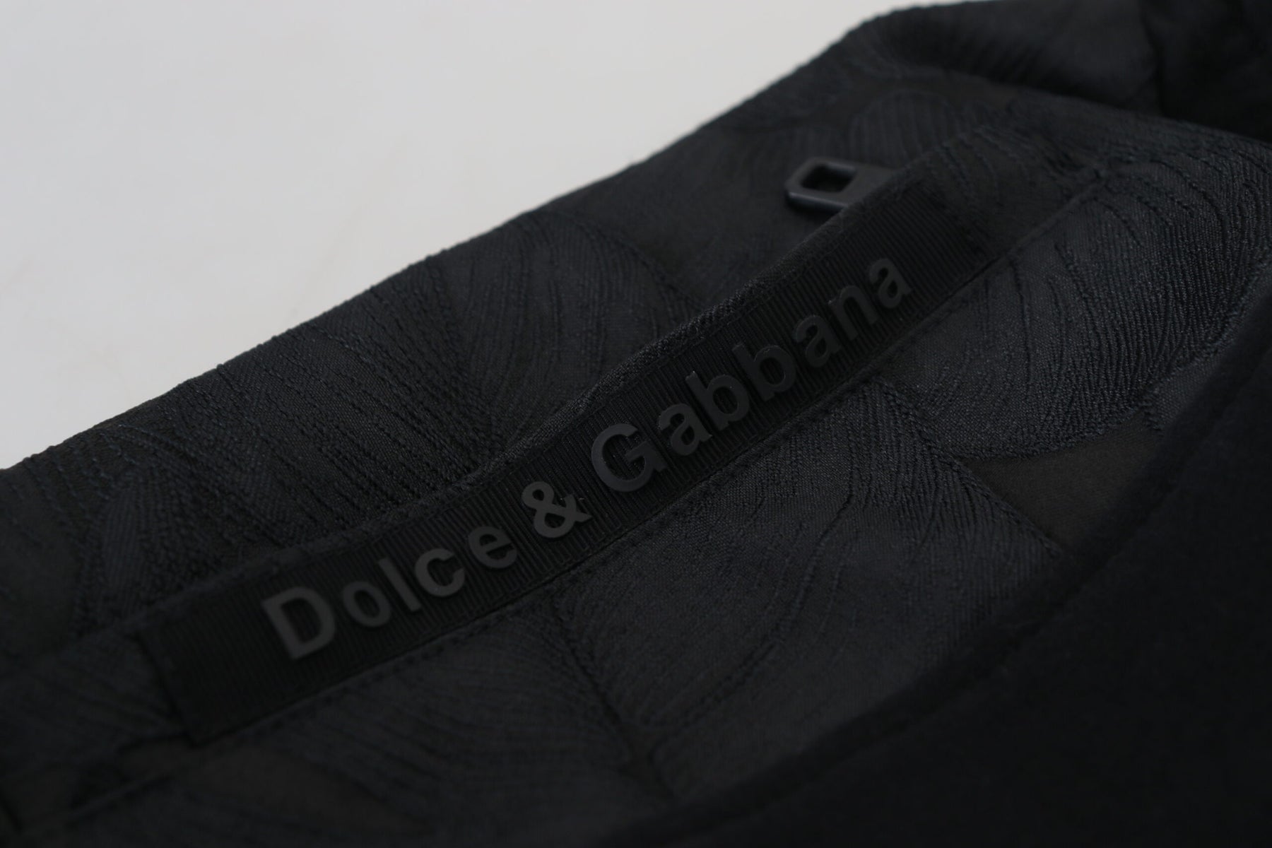 Dolce & Gabbana Black Polyester Skinny Jogger Men Pants | Regal Royce