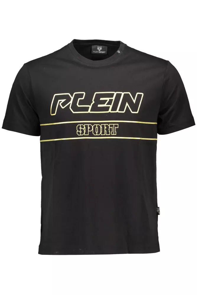 Plein Sport Black Cotton T-Shirt | Regal Royce