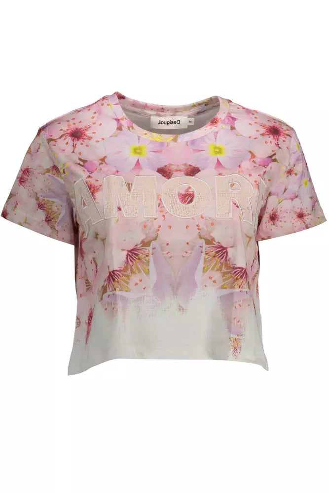 Desigual Pink Cotton Tops & T-Shirt | Regal Royce