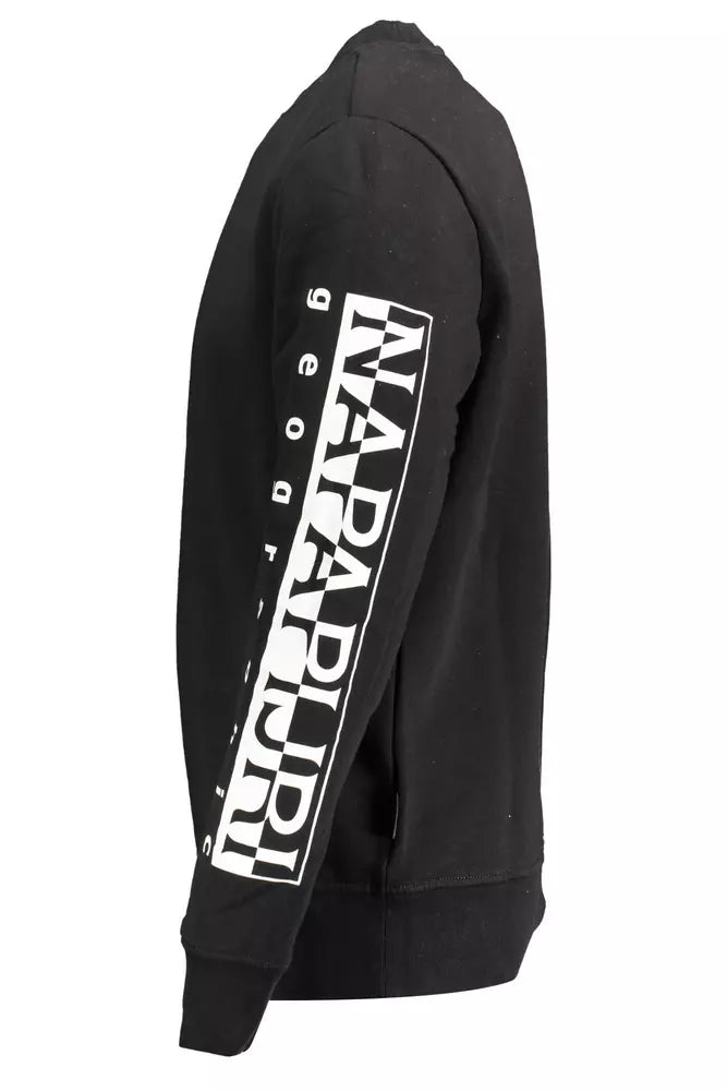 Napapijri Black Cotton Sweater | Regal Royce