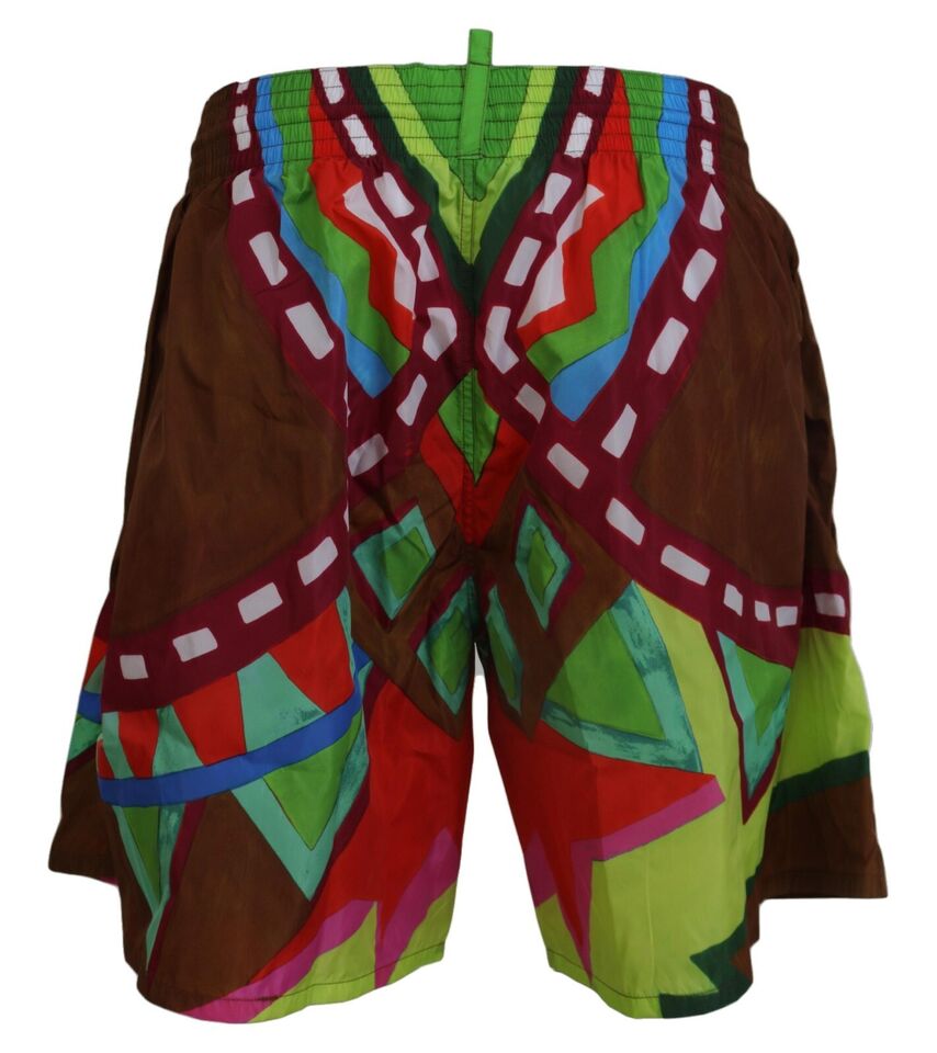 Dsquared² Multicolor Printed Men Beachwear Swimwear Short | Regal Royce
