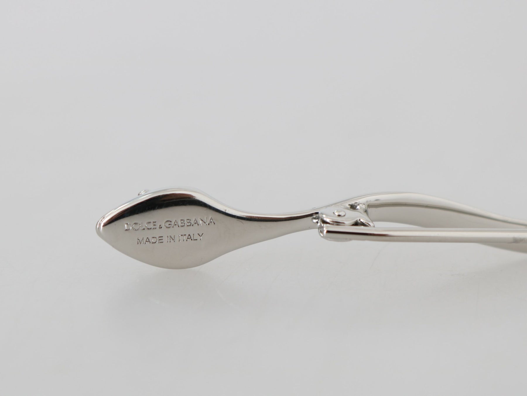 Dolce & Gabbana Silver Brass Crystal Spilla Serpente Mens Brooch Pin | Regal Royce