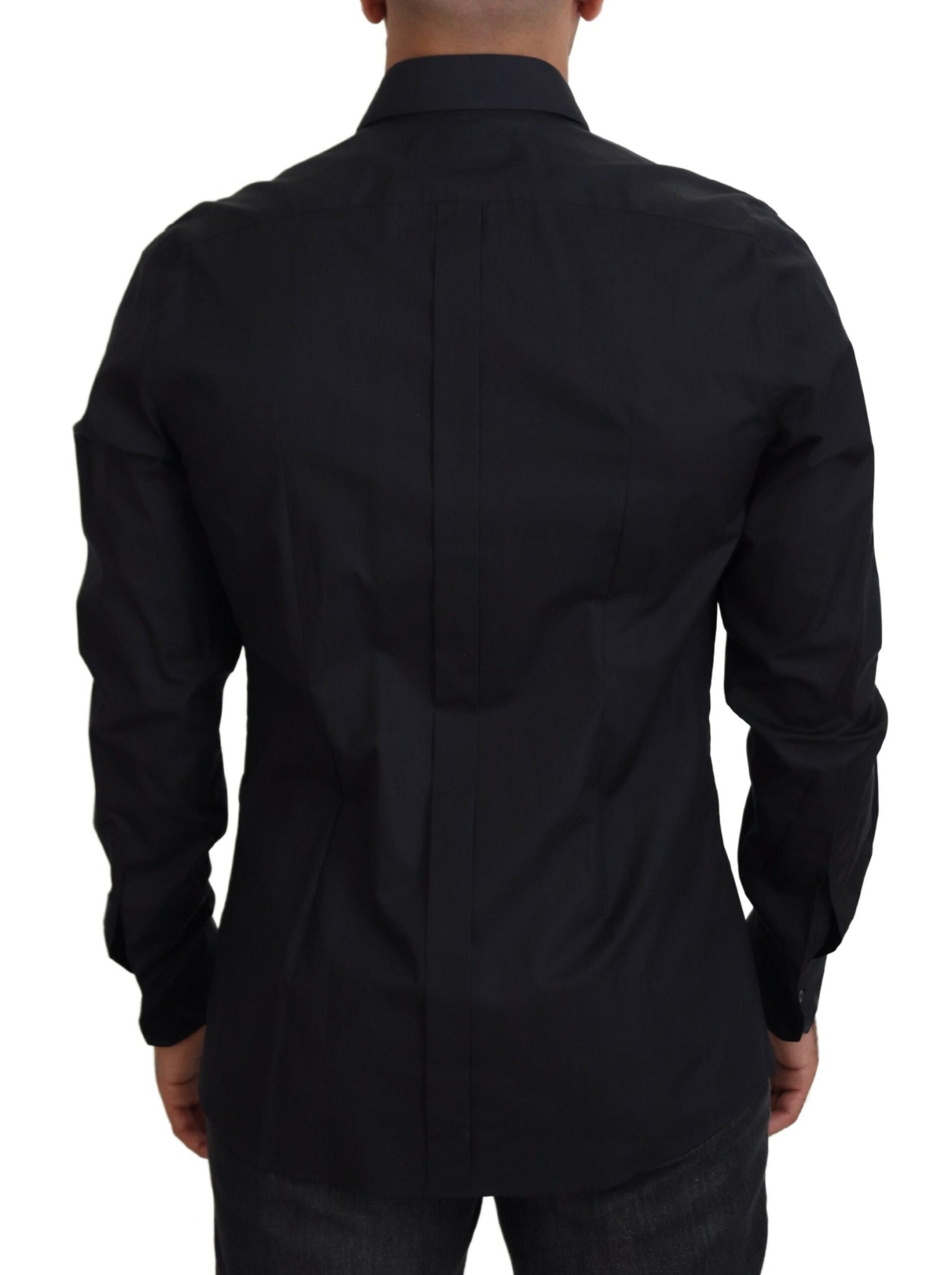 Dolce & Gabbana Black Roses Slim Fit Cotton Shirt | Regal Royce