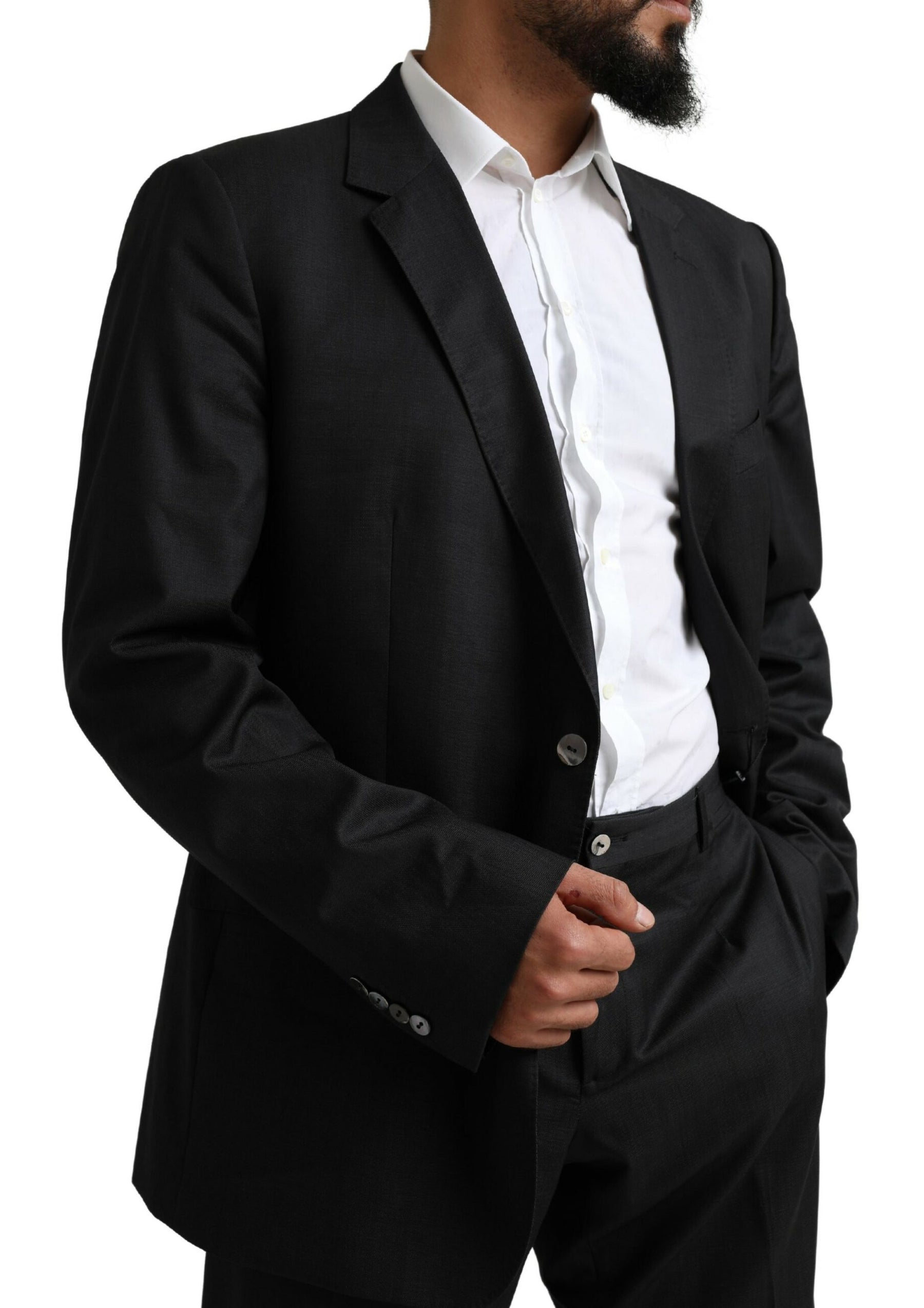 Dolce & Gabbana Black MARTINI Single Breasted 2 Piece Suit | Regal Royce