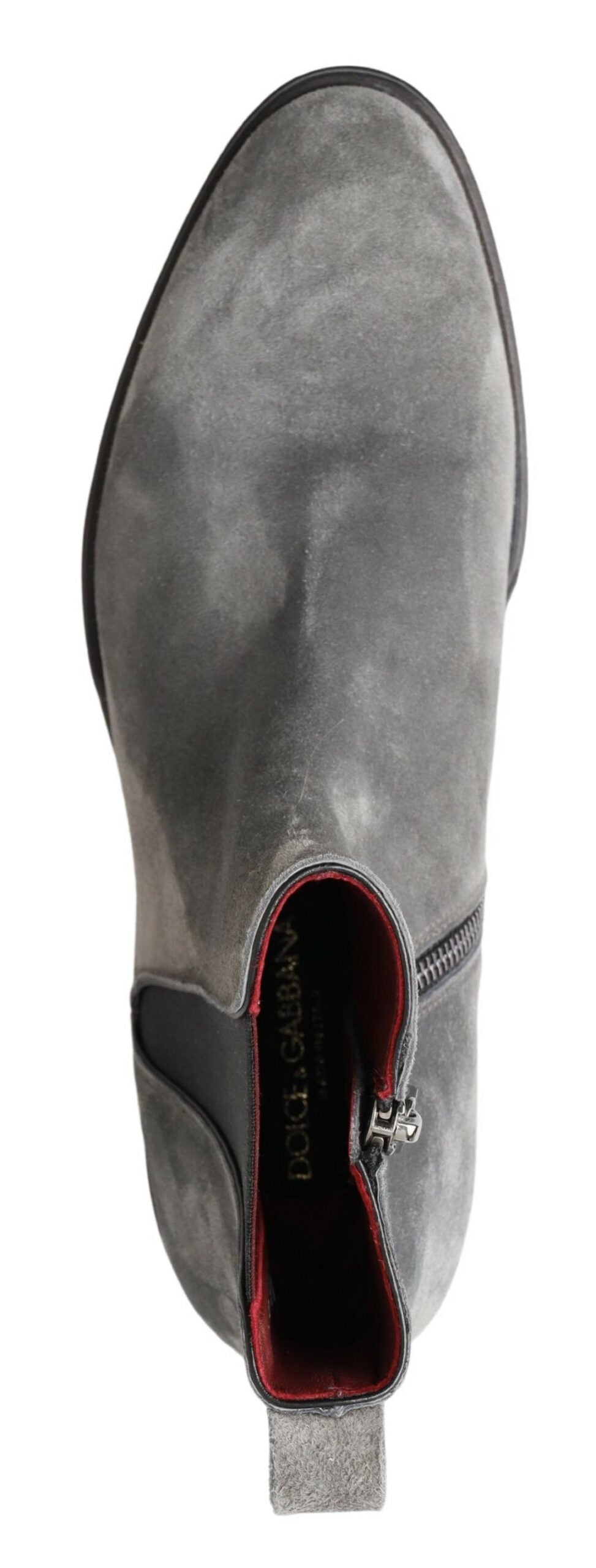 Dolce & Gabbana Gray Leather Men Ankle Boots Shoes | Regal Royce