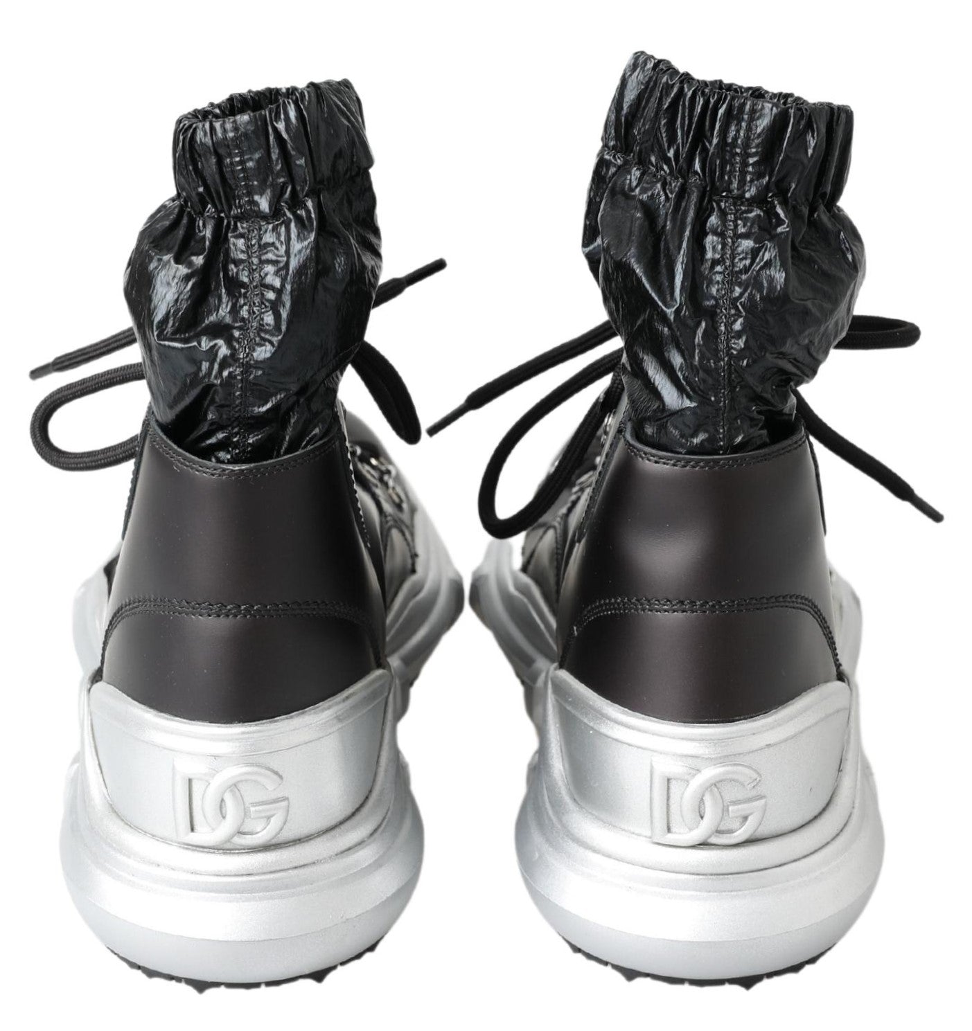 Dolce & Gabbana Black Nylon Galileo High Top Sneakers Shoes | Regal Royce