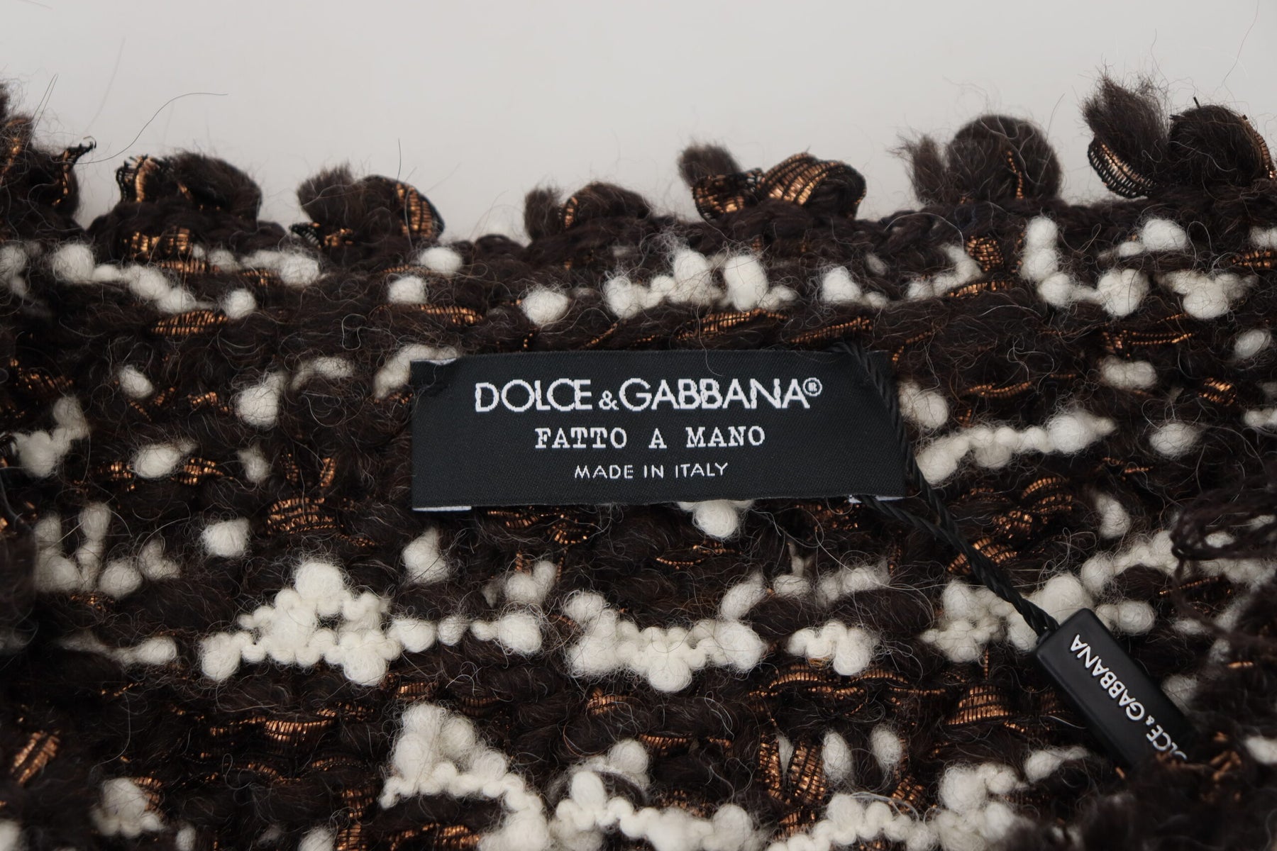 Dolce & Gabbana Brown Knitted Wool Fatto A Mano Sweater | Regal Royce