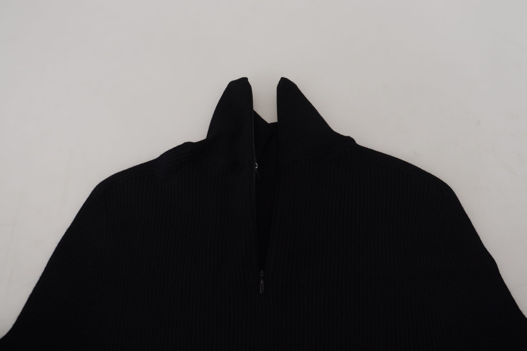 Dolce & Gabbana Black Half Zip Turtleneck Pullover Sweater | Regal Royce
