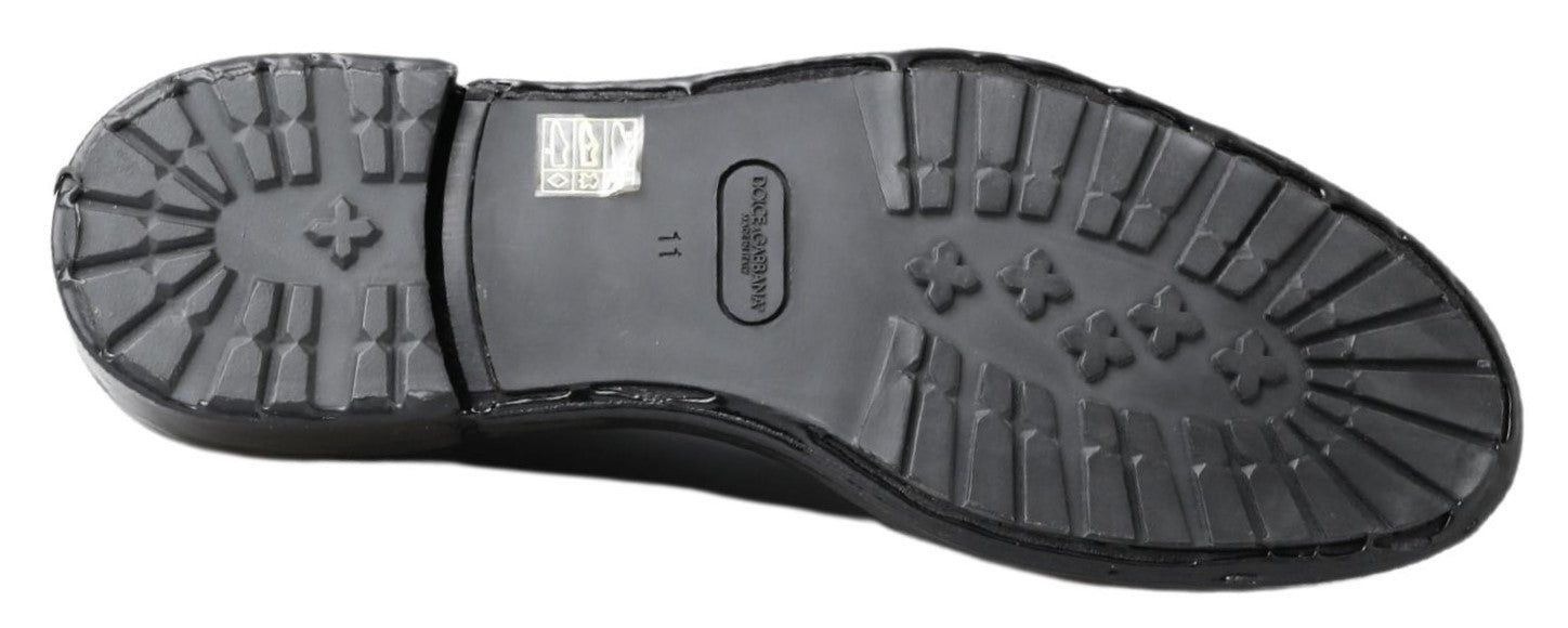 Dolce & Gabbana Black Leather Derby Dress Shoes | Regal Royce