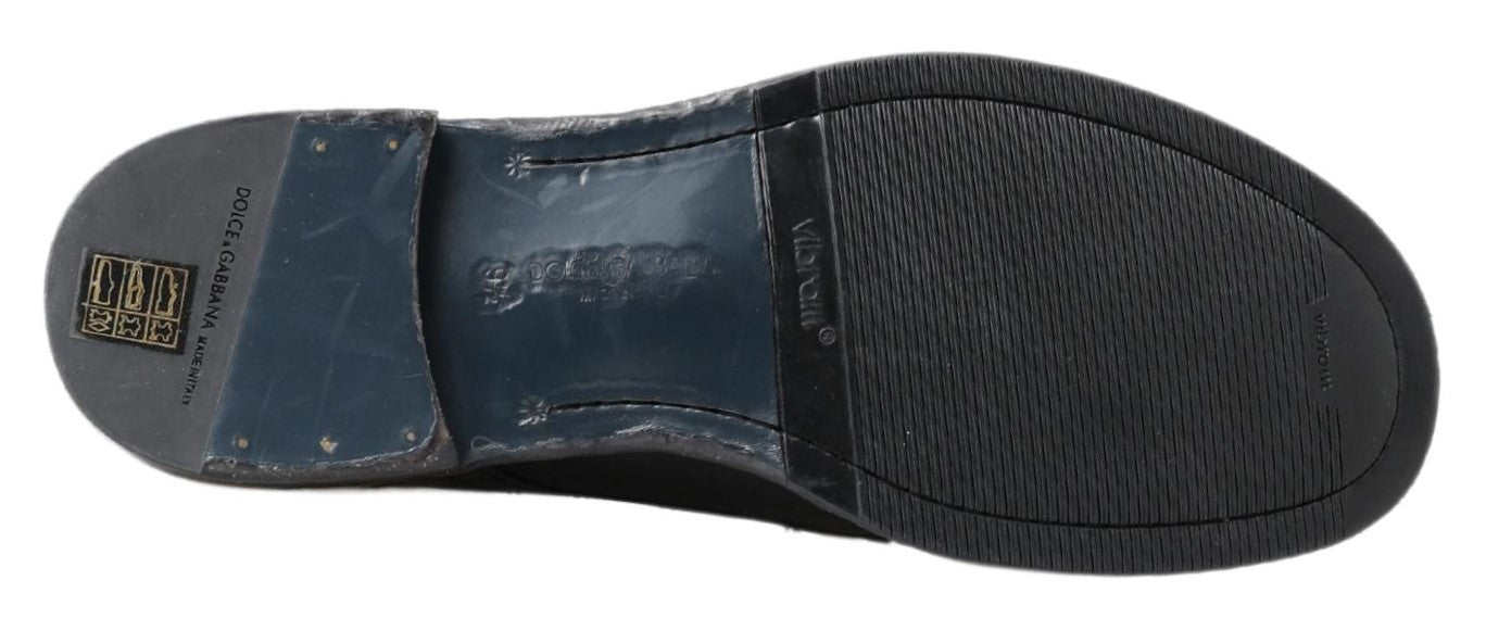 Dolce & Gabbana Black Horse Leather Perugino Boots | Regal Royce