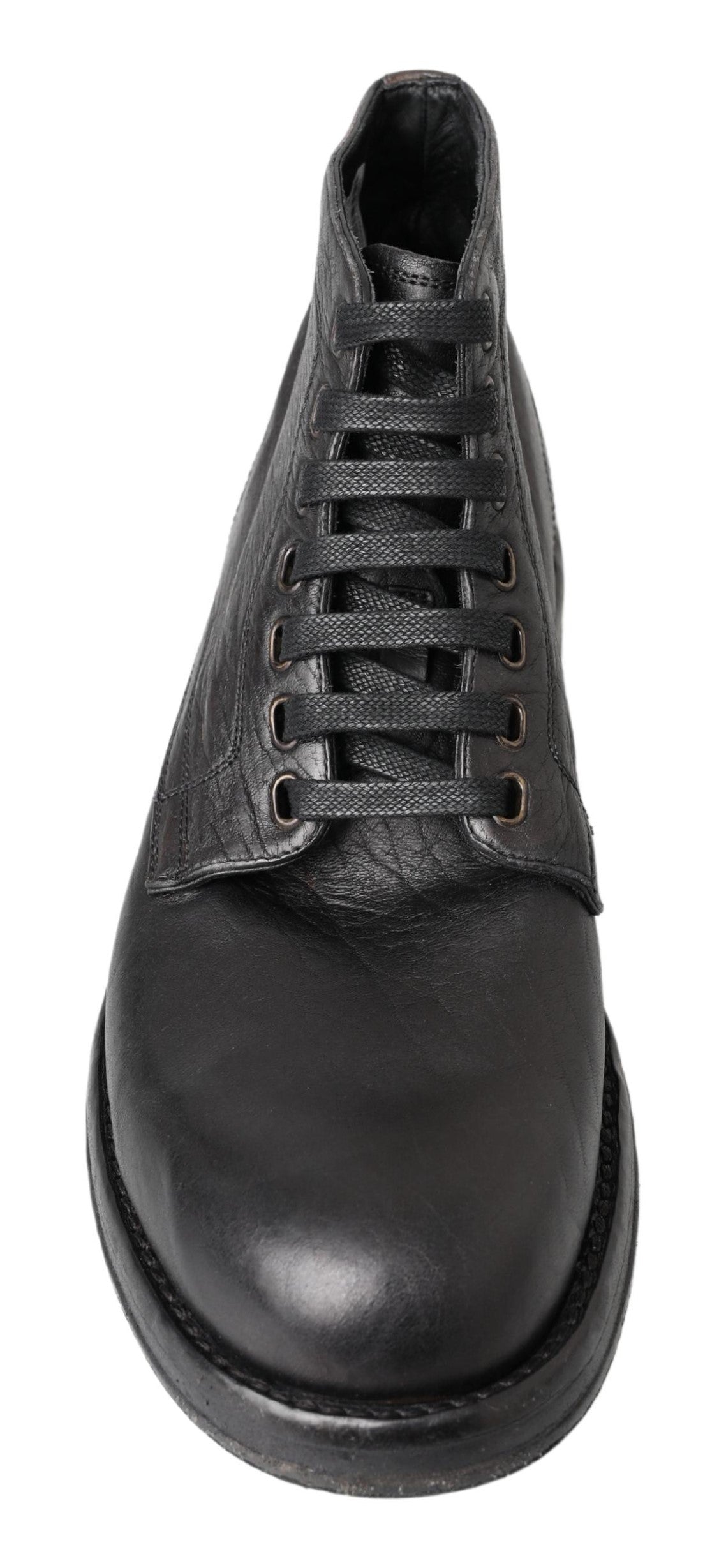 Dolce & Gabbana Black Horse Leather Perugino Boots | Regal Royce