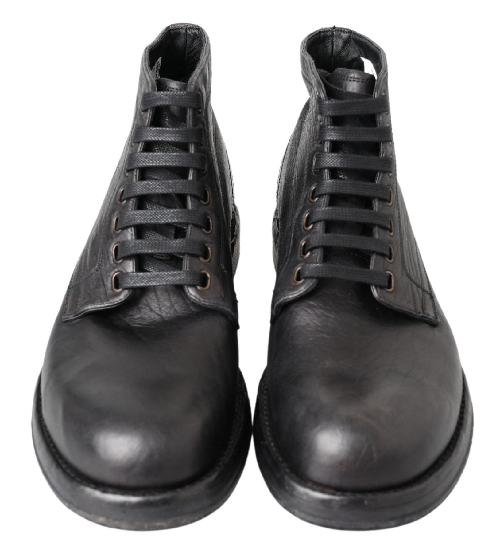 Dolce & Gabbana Black Horse Leather Perugino Boots | Regal Royce