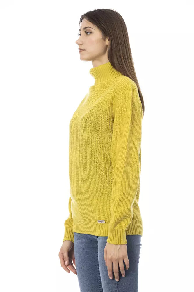 Baldinini Trend Yellow Wool Women Sweater | Regal Royce